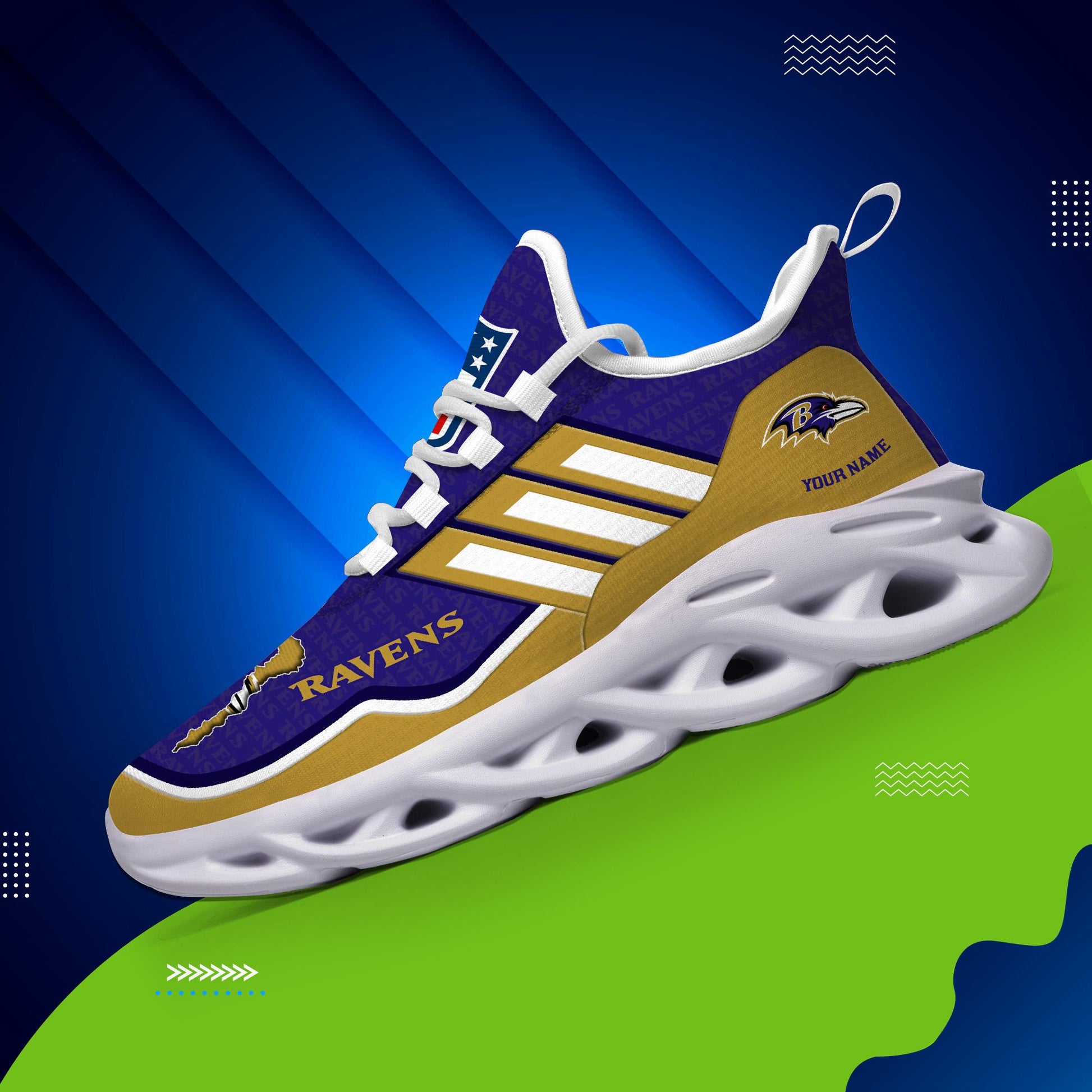 FoxnFish Baltimore Ravens Max Soul Shoes Sneakers For Men And Women