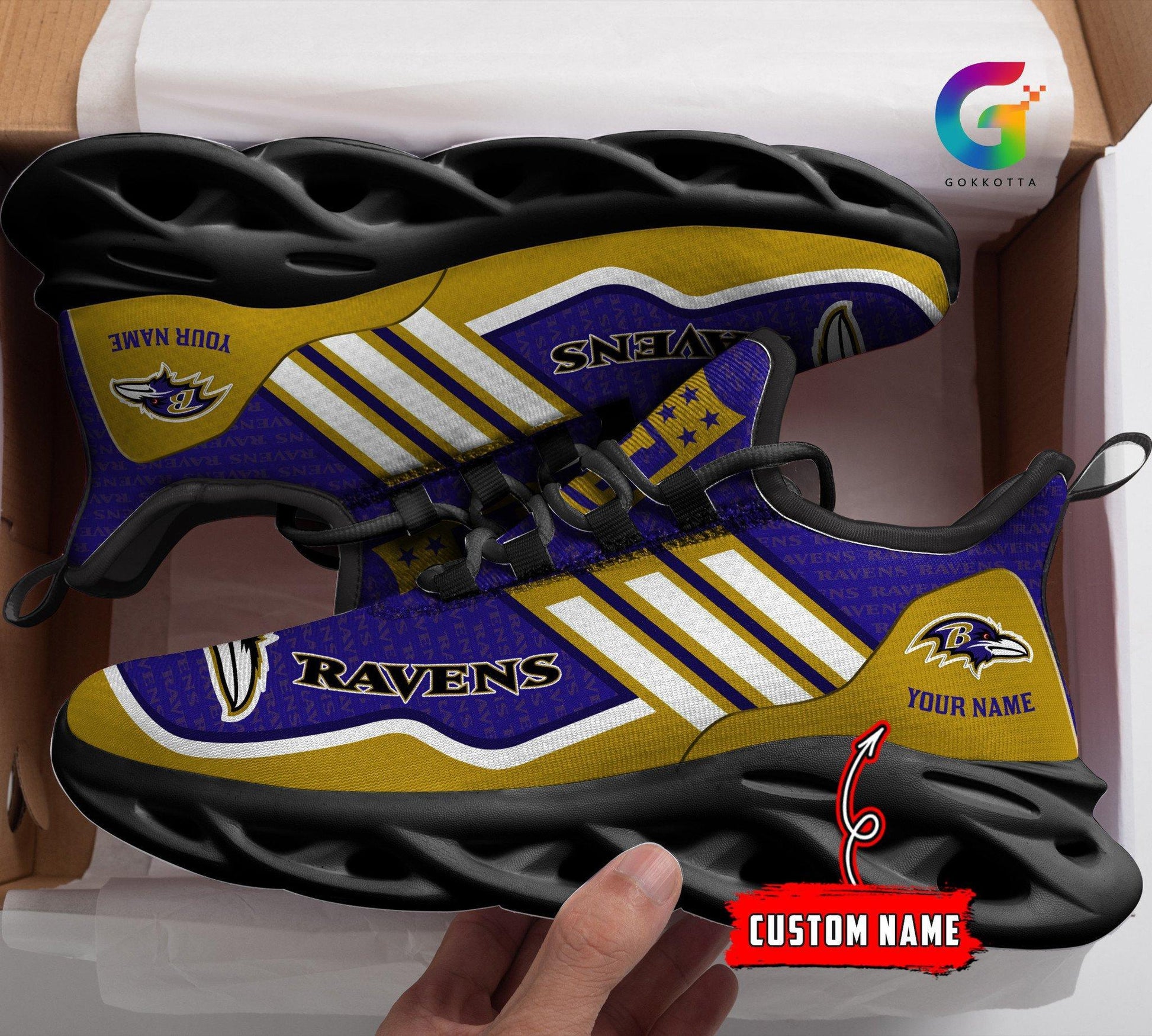 FoxnFish Baltimore Ravens Max Soul Shoes Sneakers For Men And Women