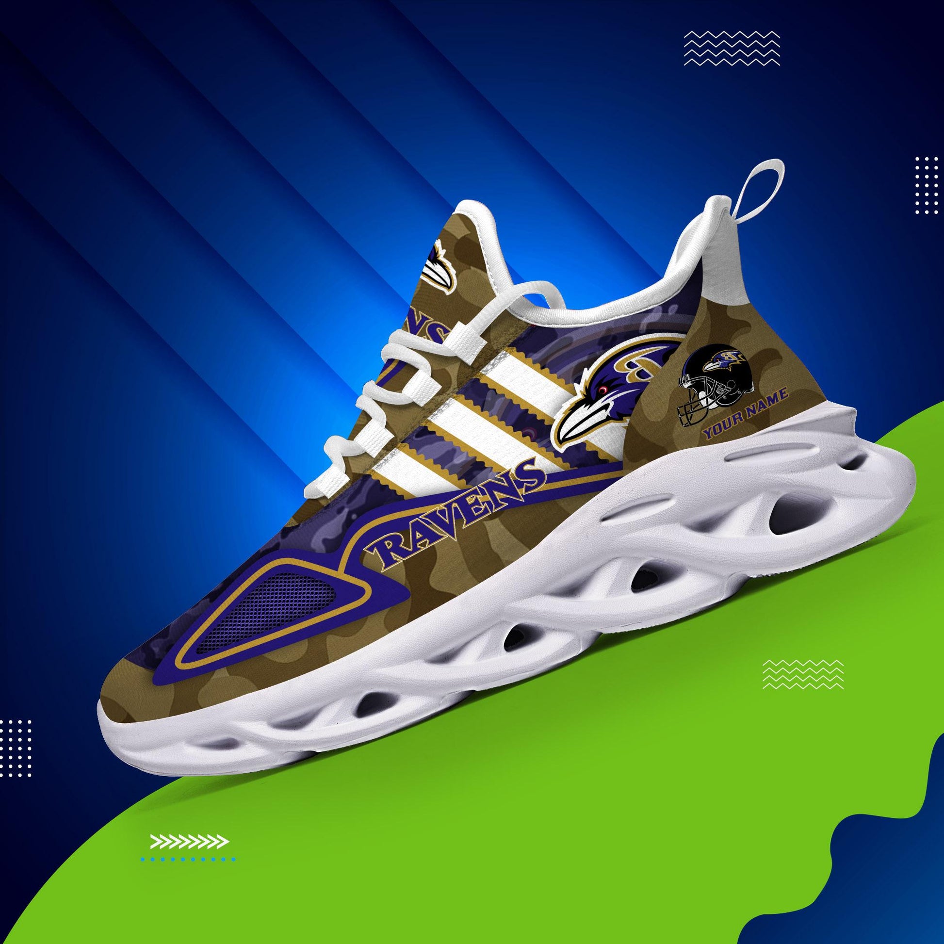 FoxnFish Baltimore Ravens Max Soul Shoes Sneakers For Men And Women