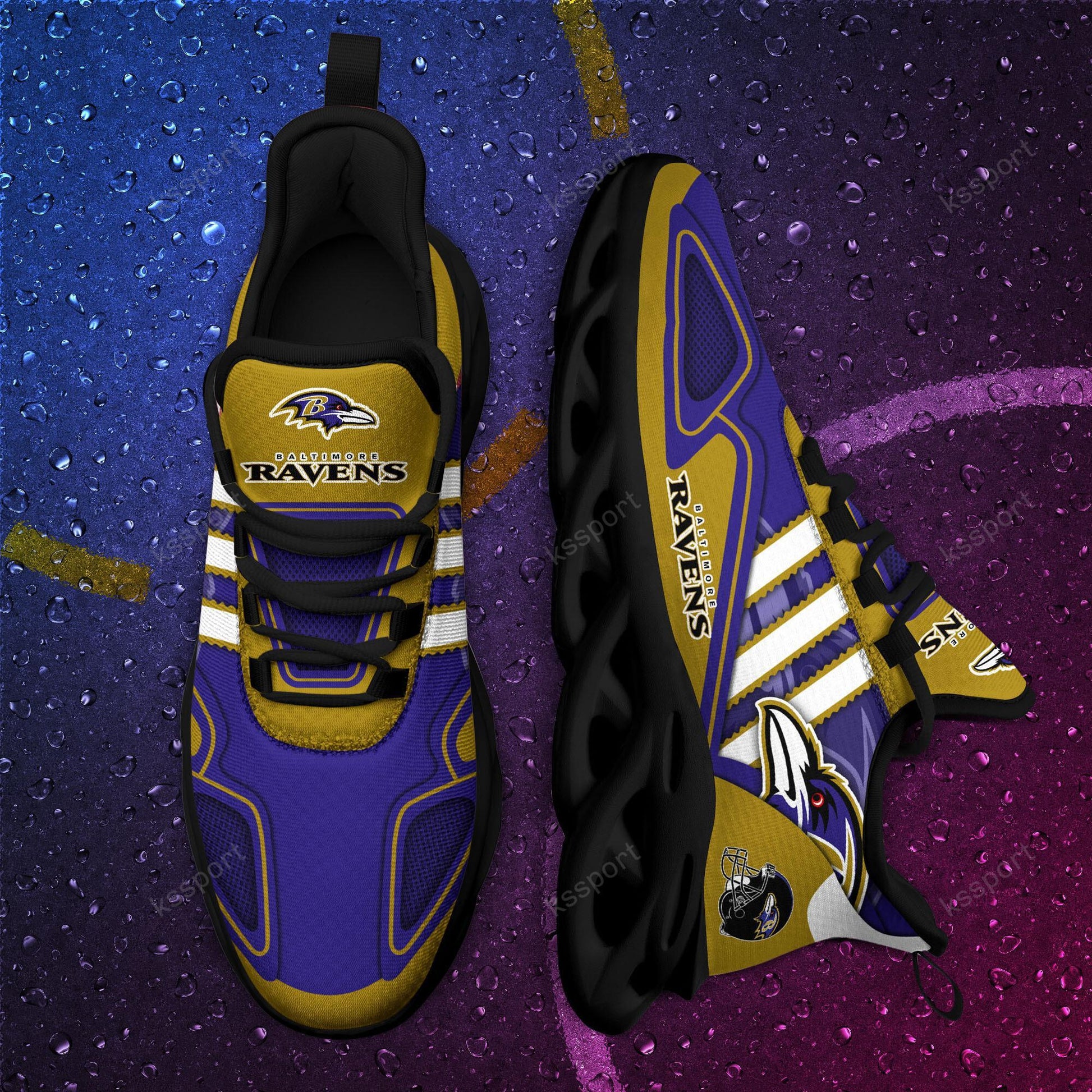 FoxnFish Baltimore Ravens Max Soul Shoes Sneakers For Men And Women