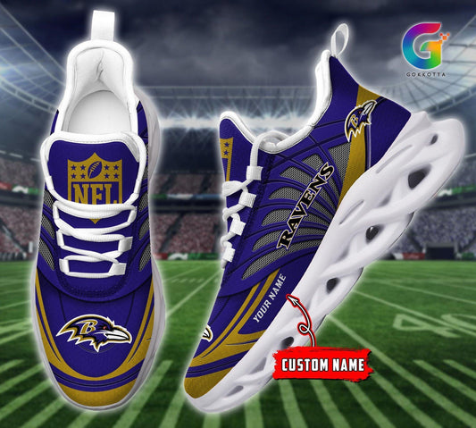 FoxnFish Baltimore Ravens Max Soul Shoes Sneakers For Men And Women