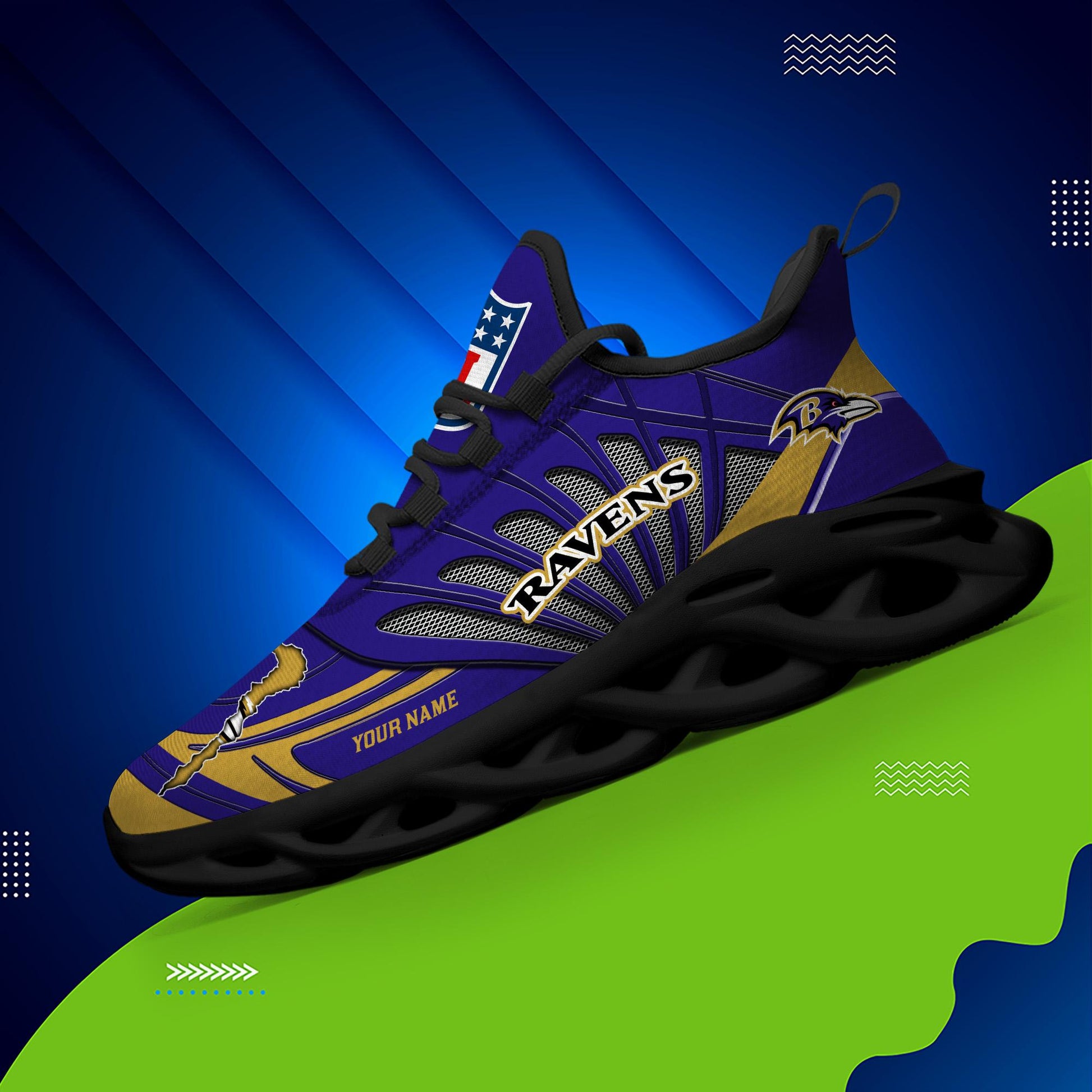 FoxnFish Baltimore Ravens Max Soul Shoes Sneakers For Men And Women