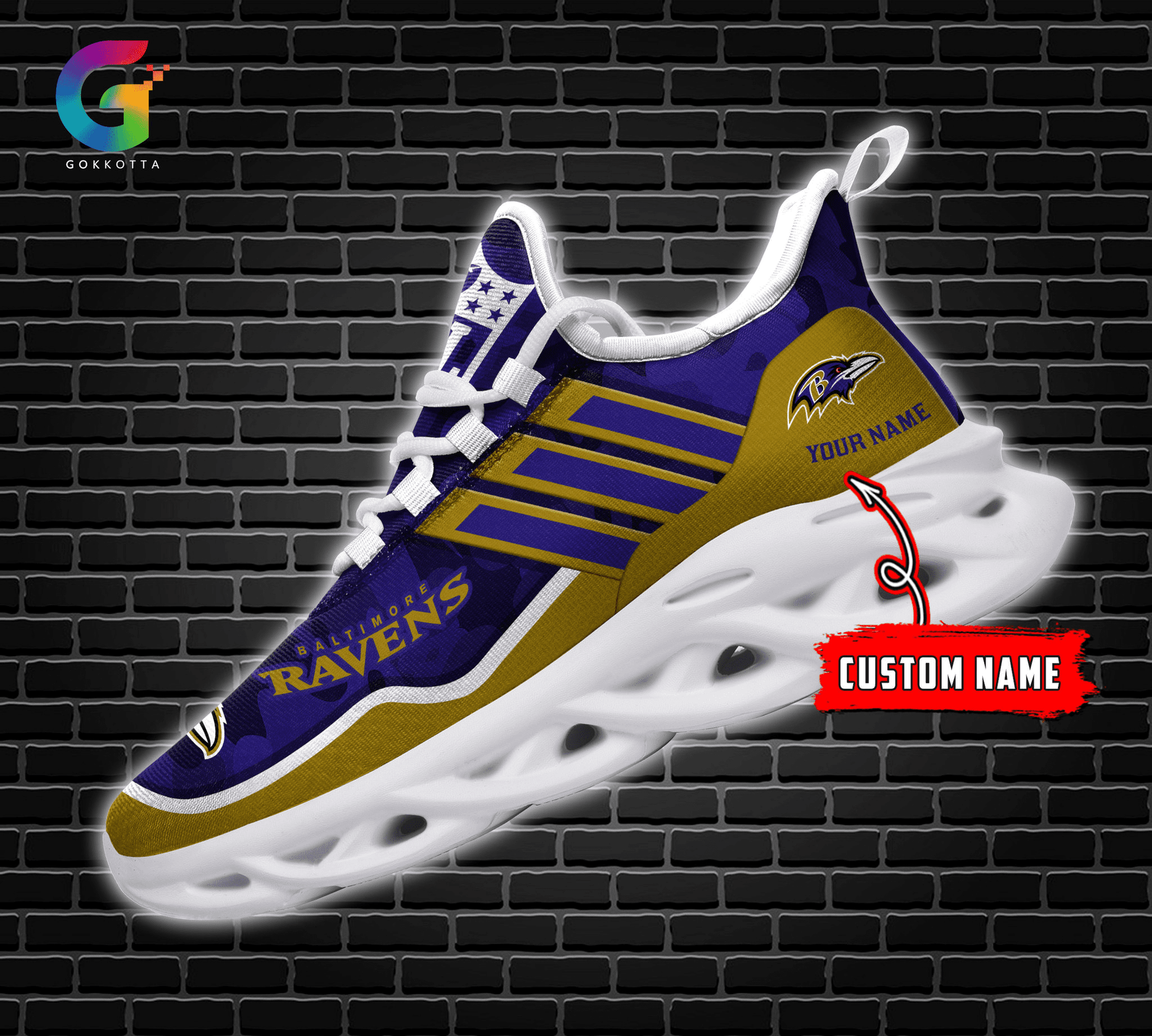 FoxnFish Baltimore Ravens Max Soul Shoes Sneakers For Men And Women