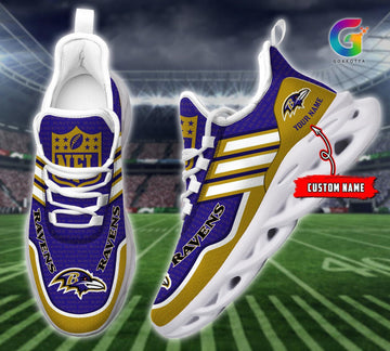 FoxnFish Baltimore Ravens Max Soul Shoes Sneakers For Men And Women