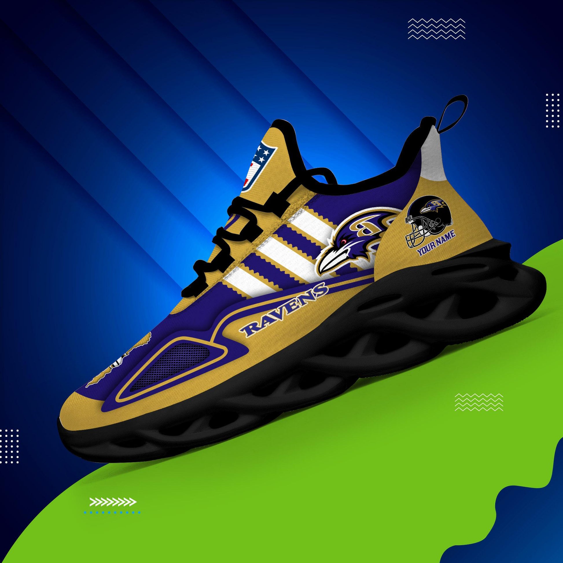 FoxnFish Baltimore Ravens Max Soul Shoes Sneakers For Men And Women