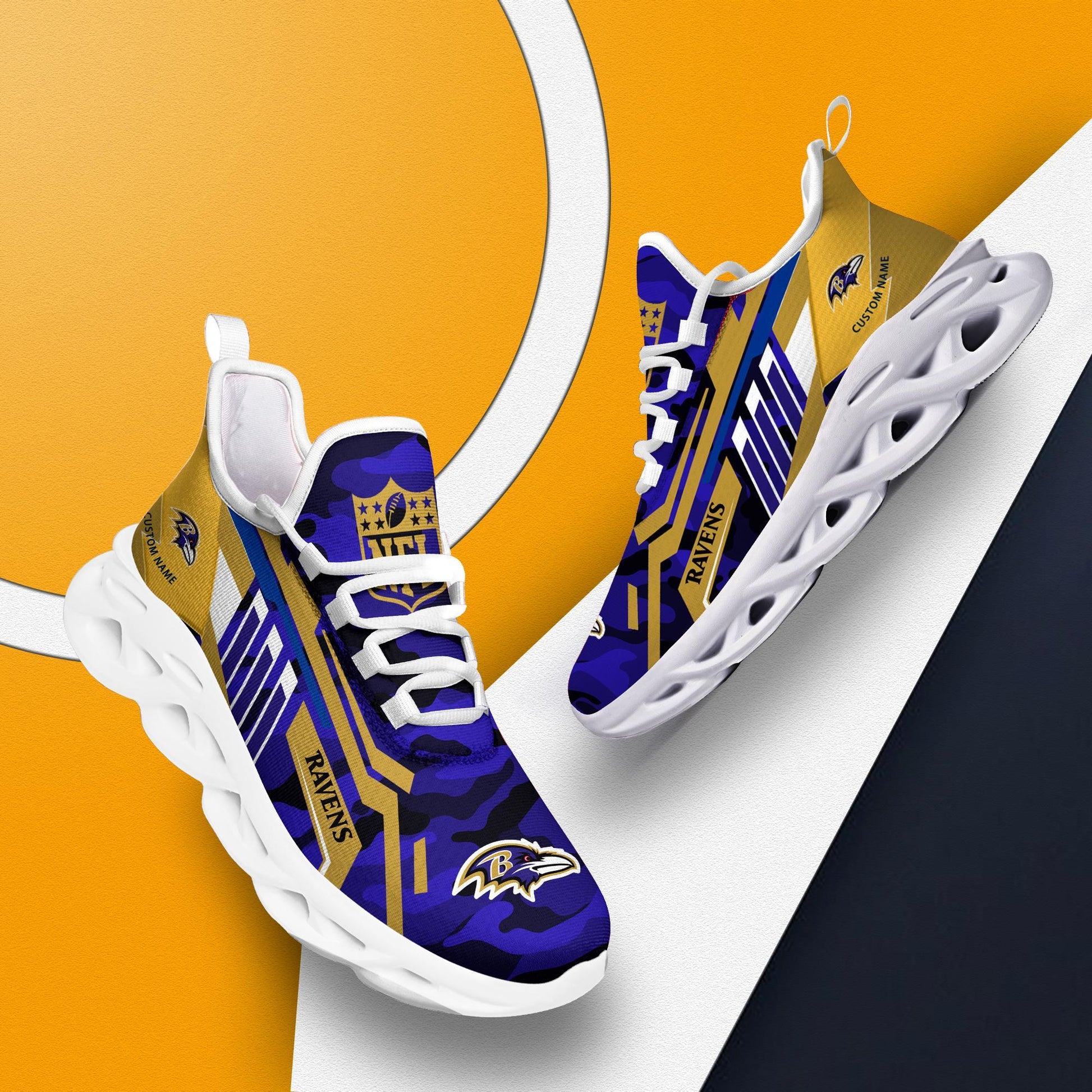 FoxnFish Baltimore Ravens Max Soul Shoes Sneakers For Men And Women