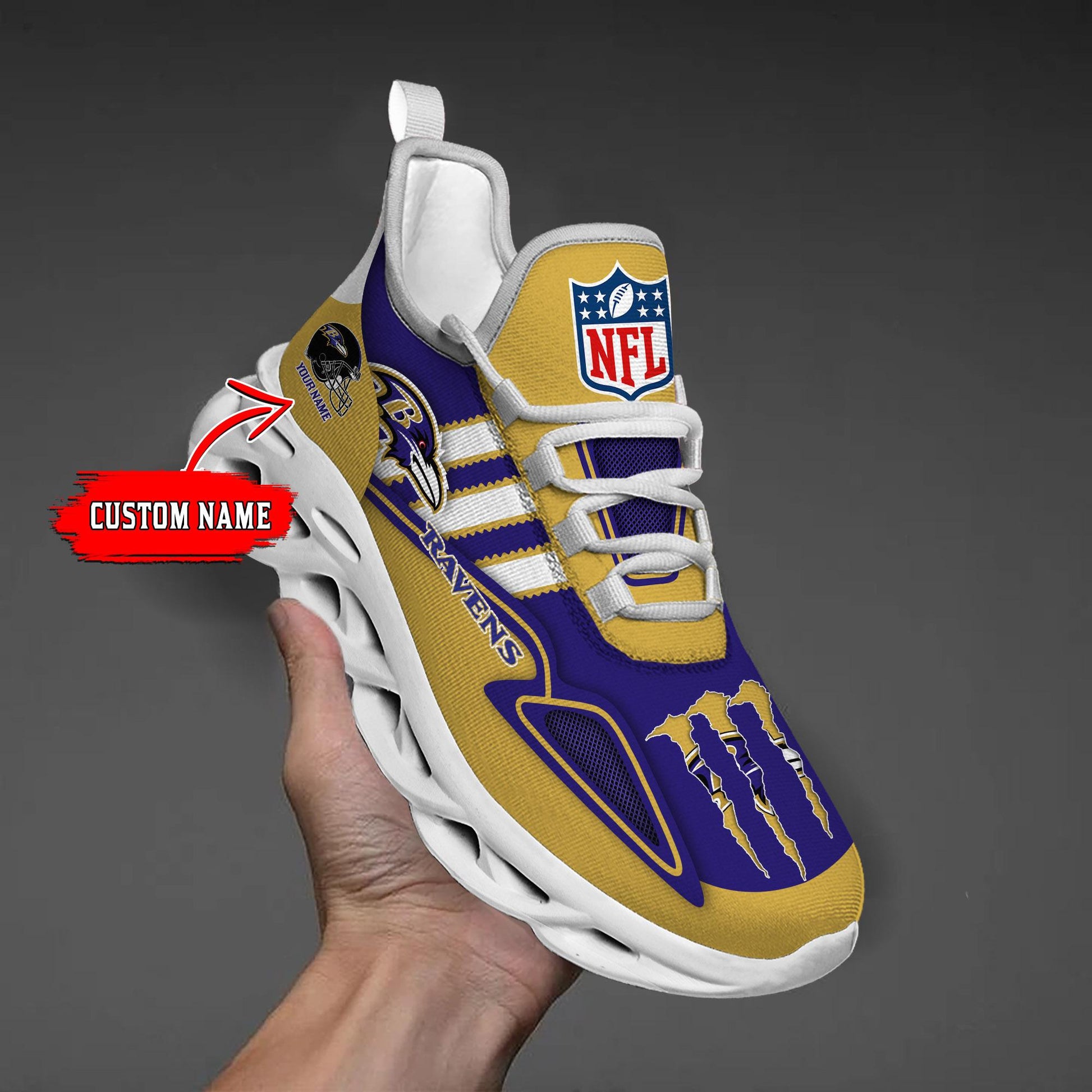 FoxnFish Baltimore Ravens Max Soul Shoes Sneakers For Men And Women