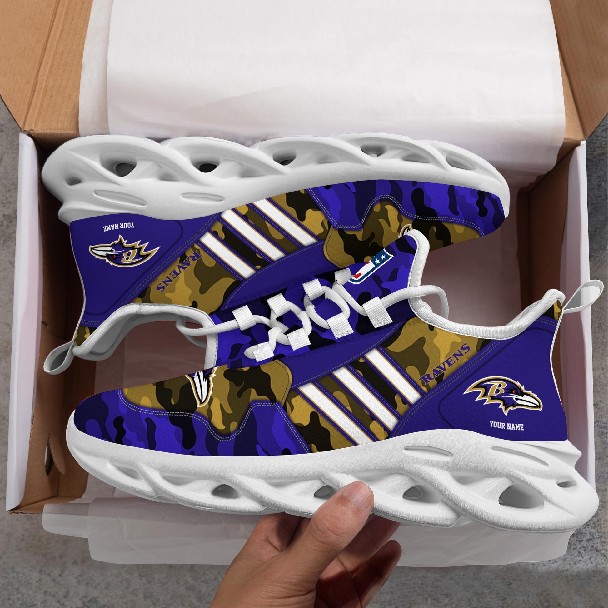 FoxnFish Baltimore Ravens Max Soul Shoes Sneakers For Men And Women