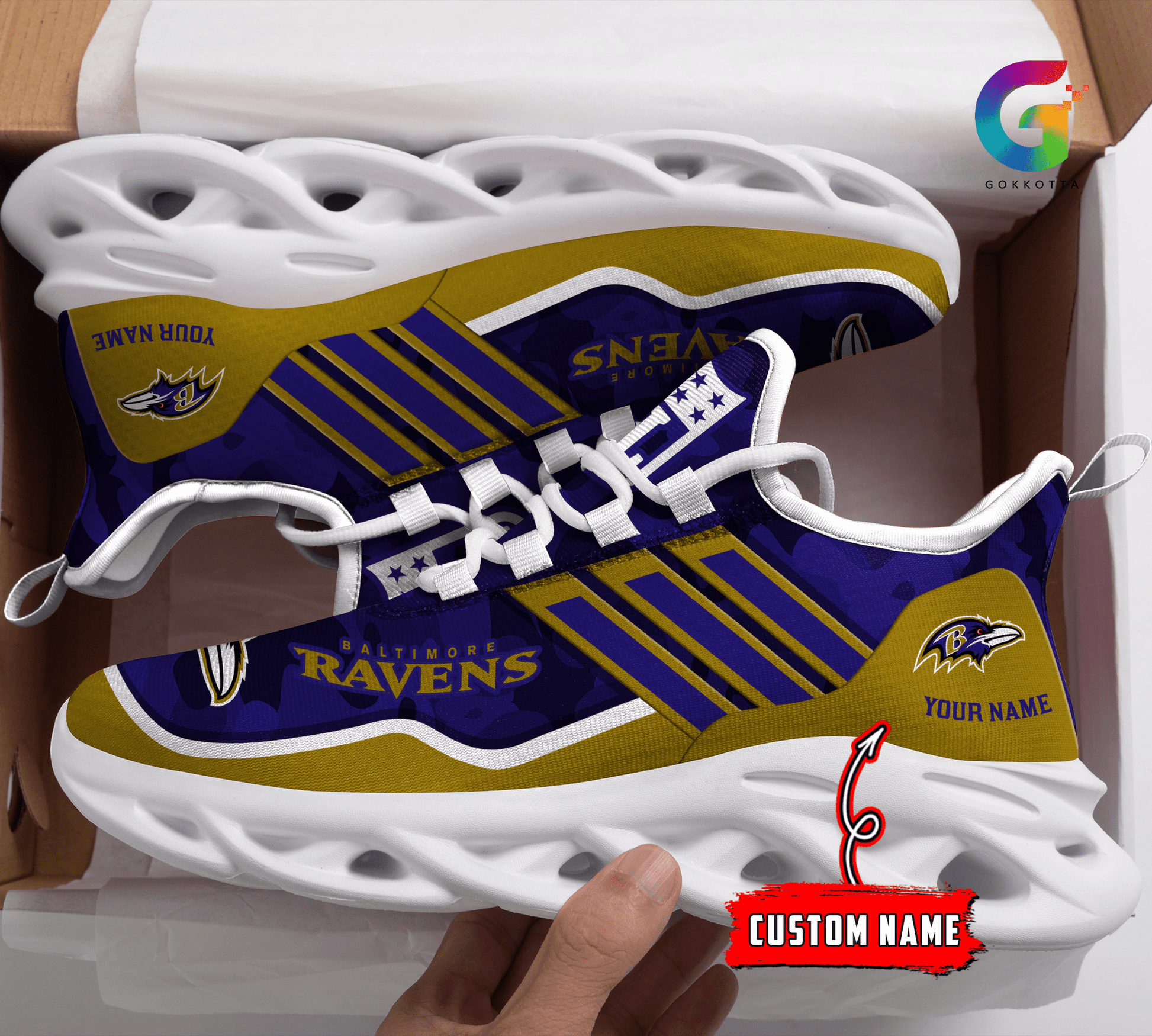 FoxnFish Baltimore Ravens Max Soul Shoes Sneakers For Men And Women