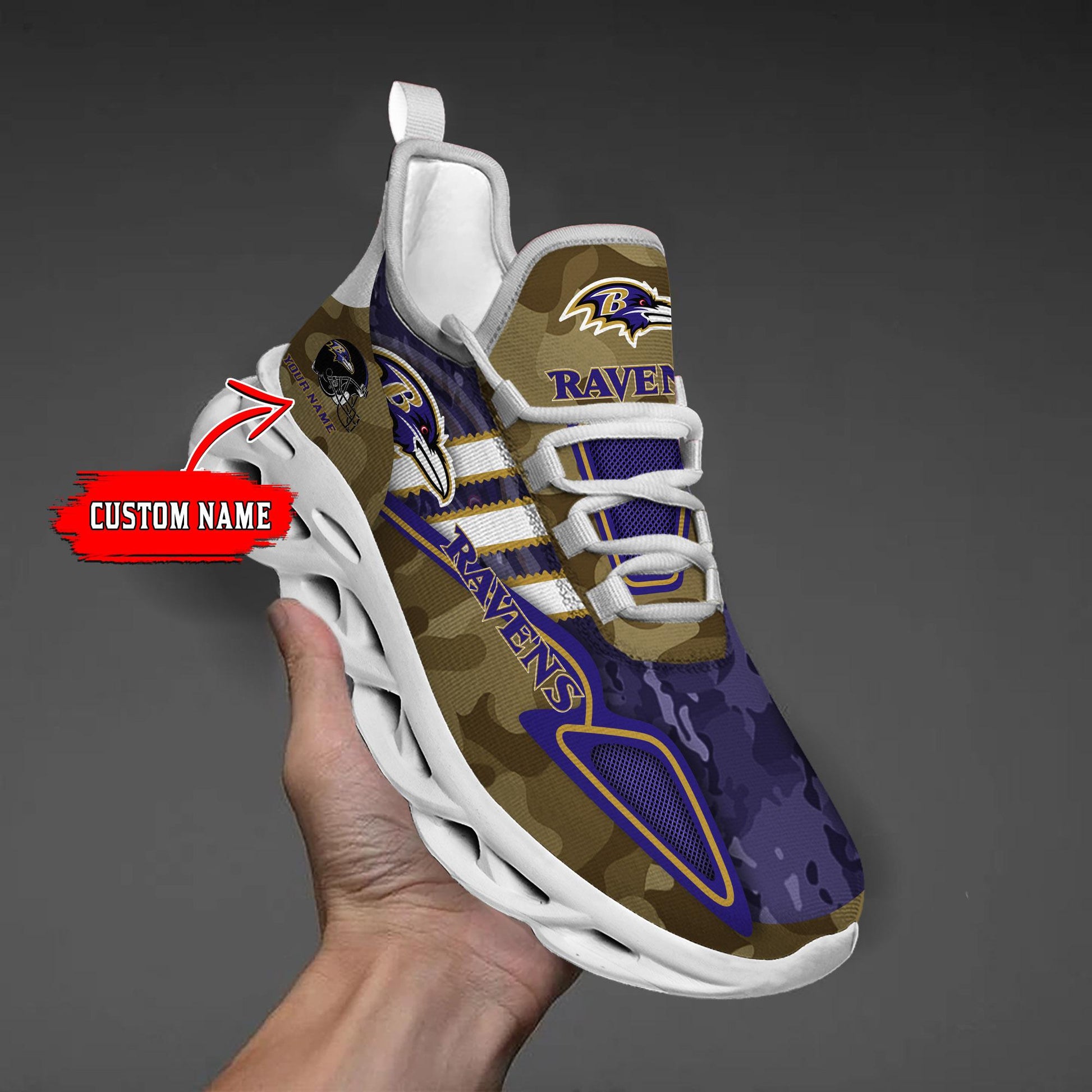 FoxnFish Baltimore Ravens Max Soul Shoes Sneakers For Men And Women