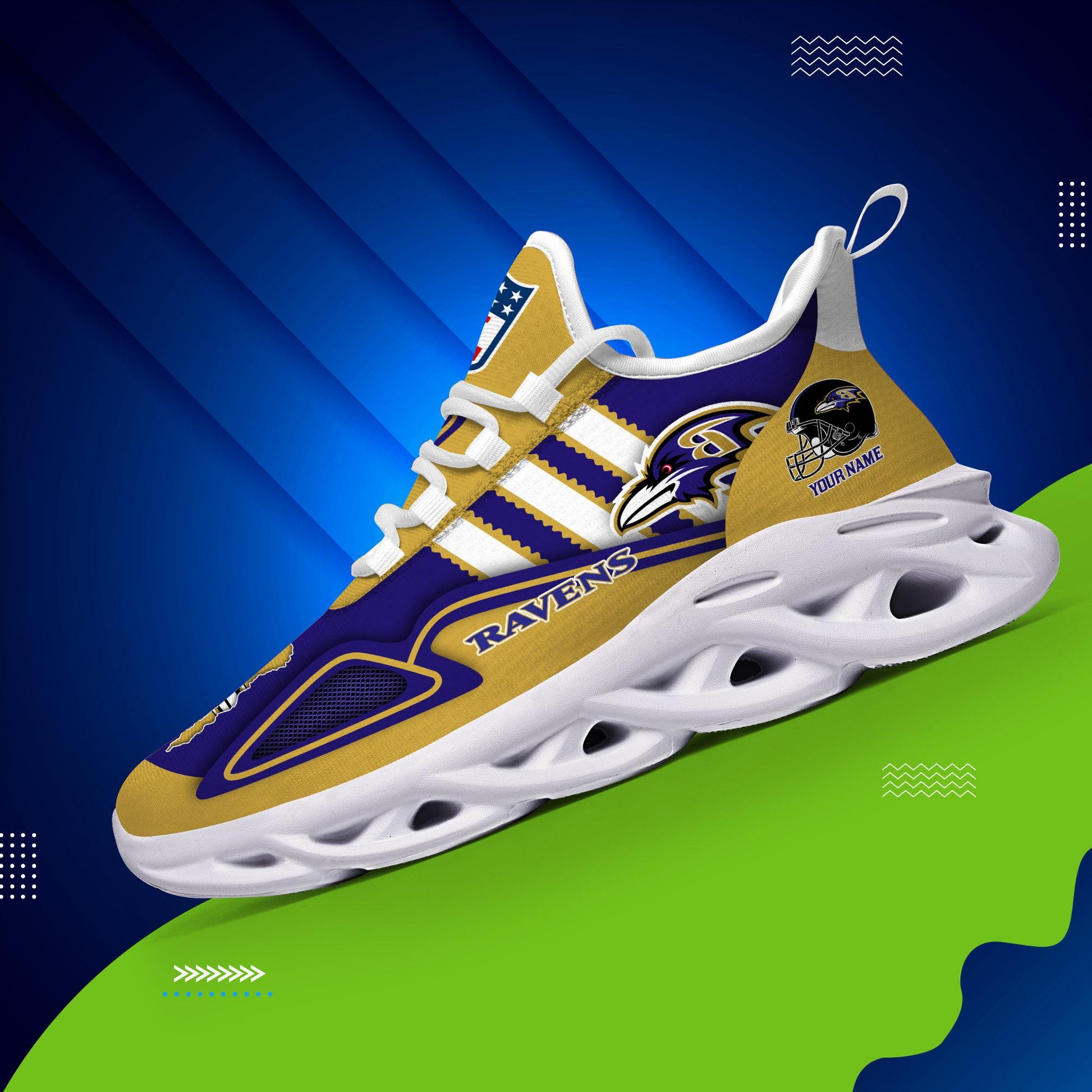 FoxnFish Baltimore Ravens Max Soul Shoes Sneakers For Men And Women