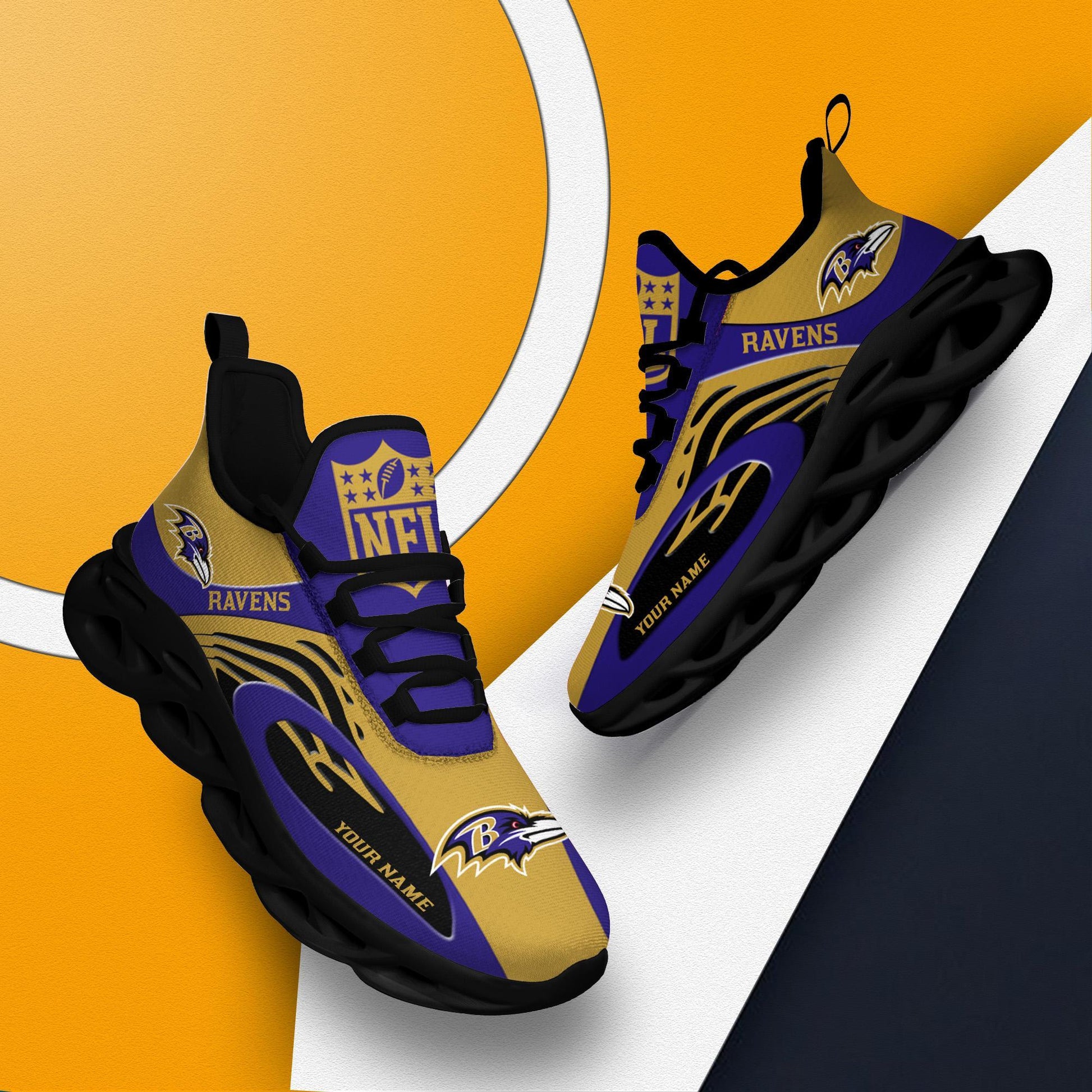 FoxnFish Baltimore Ravens Max Soul Shoes Sneakers For Men And Women