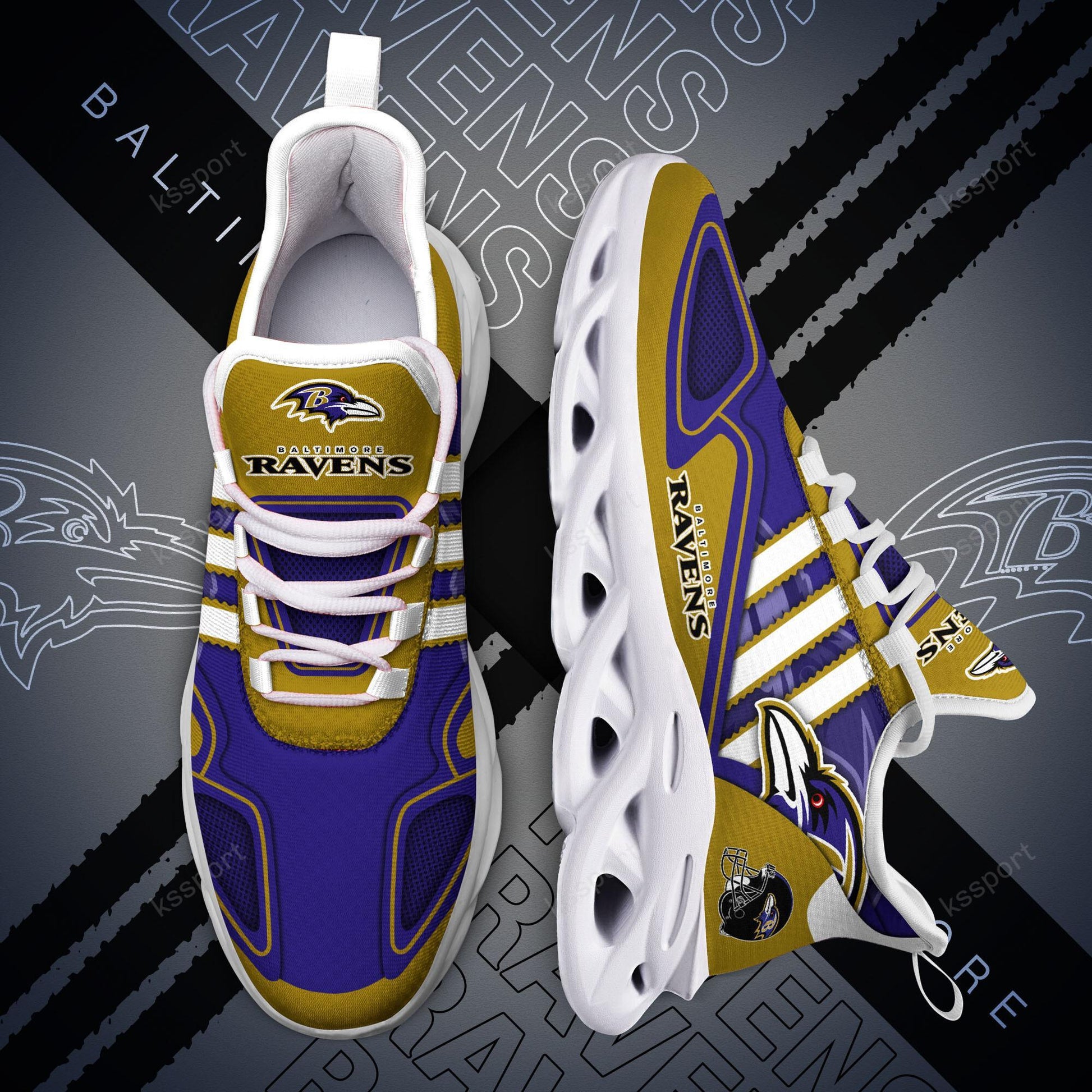 FoxnFish Baltimore Ravens Max Soul Shoes Sneakers For Men And Women