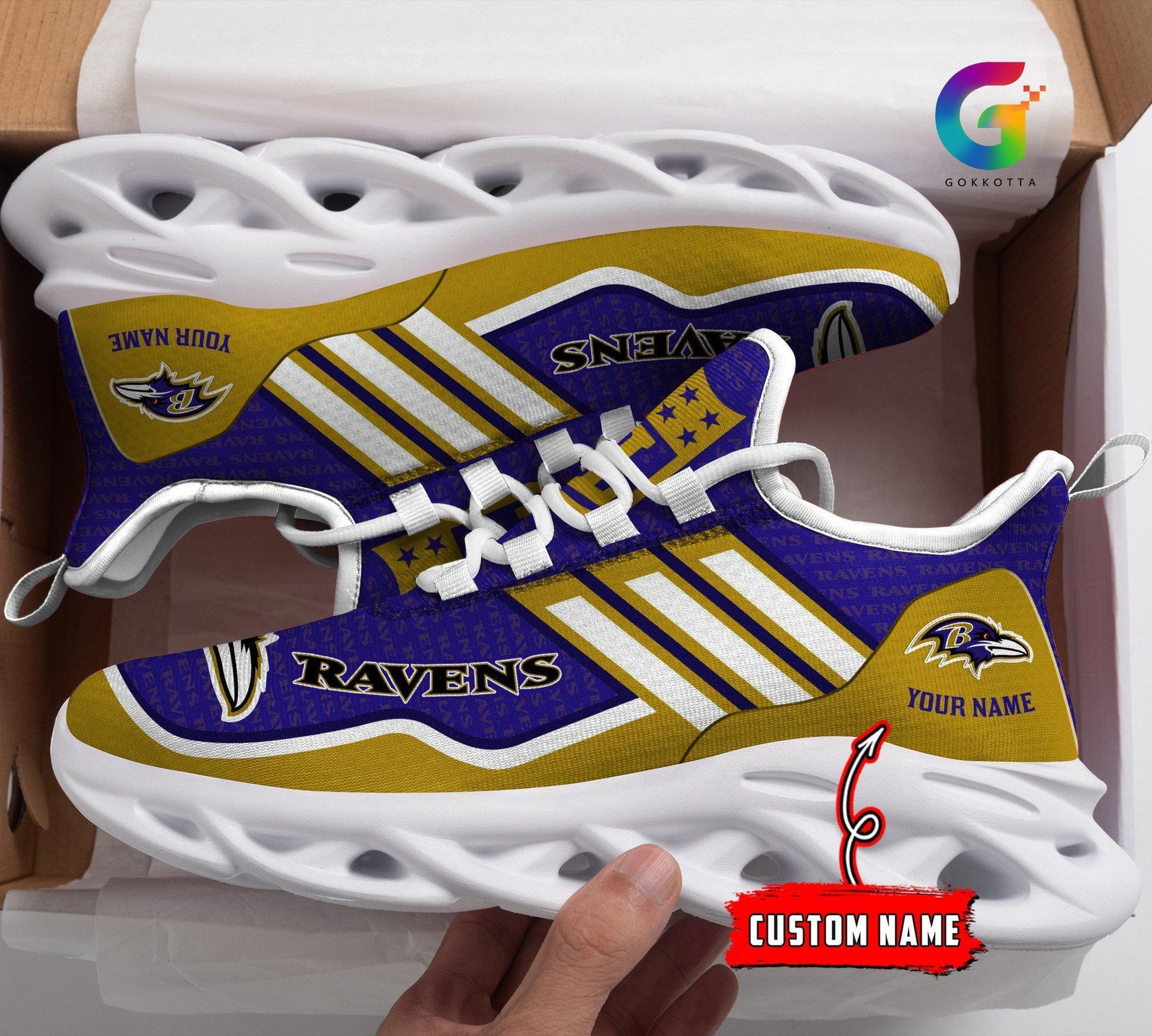 FoxnFish Baltimore Ravens Max Soul Shoes Sneakers For Men And Women