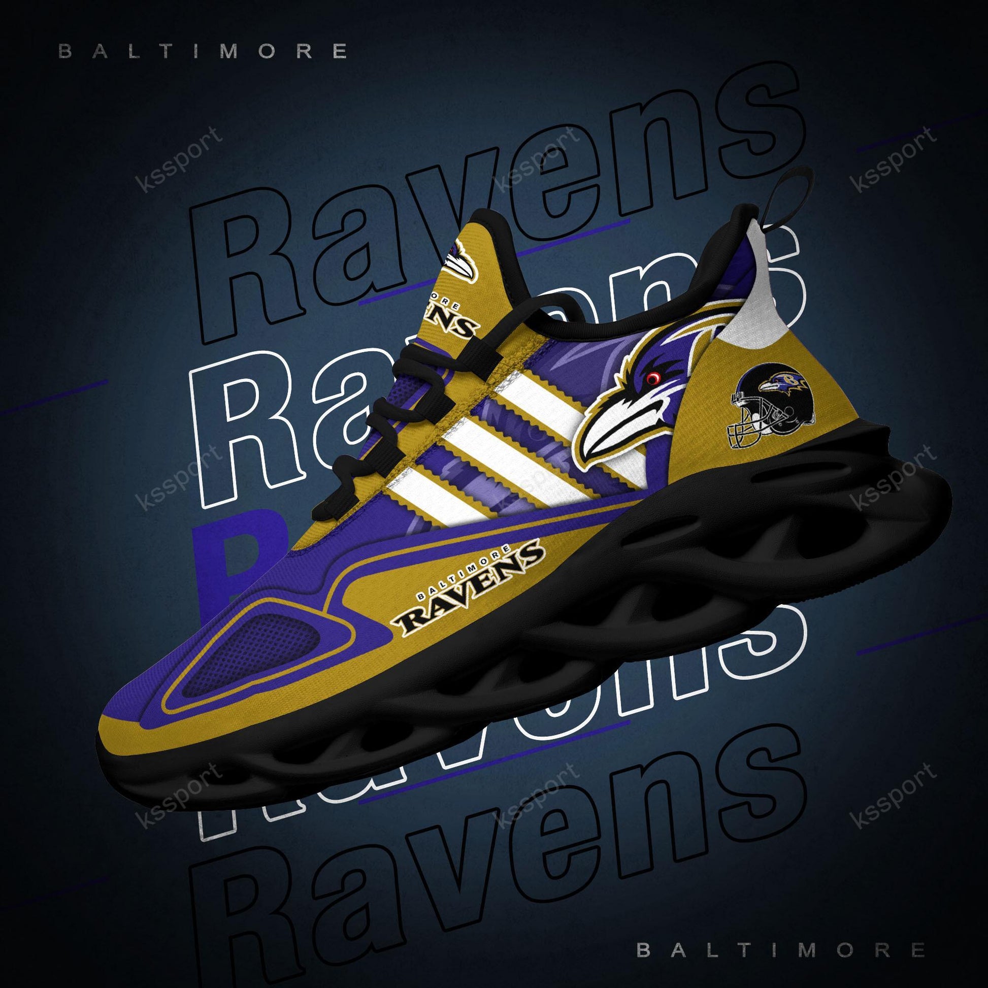 FoxnFish Baltimore Ravens Max Soul Shoes Sneakers For Men And Women