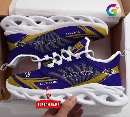 FoxnFish Baltimore Ravens Max Soul Shoes Sneakers For Men And Women