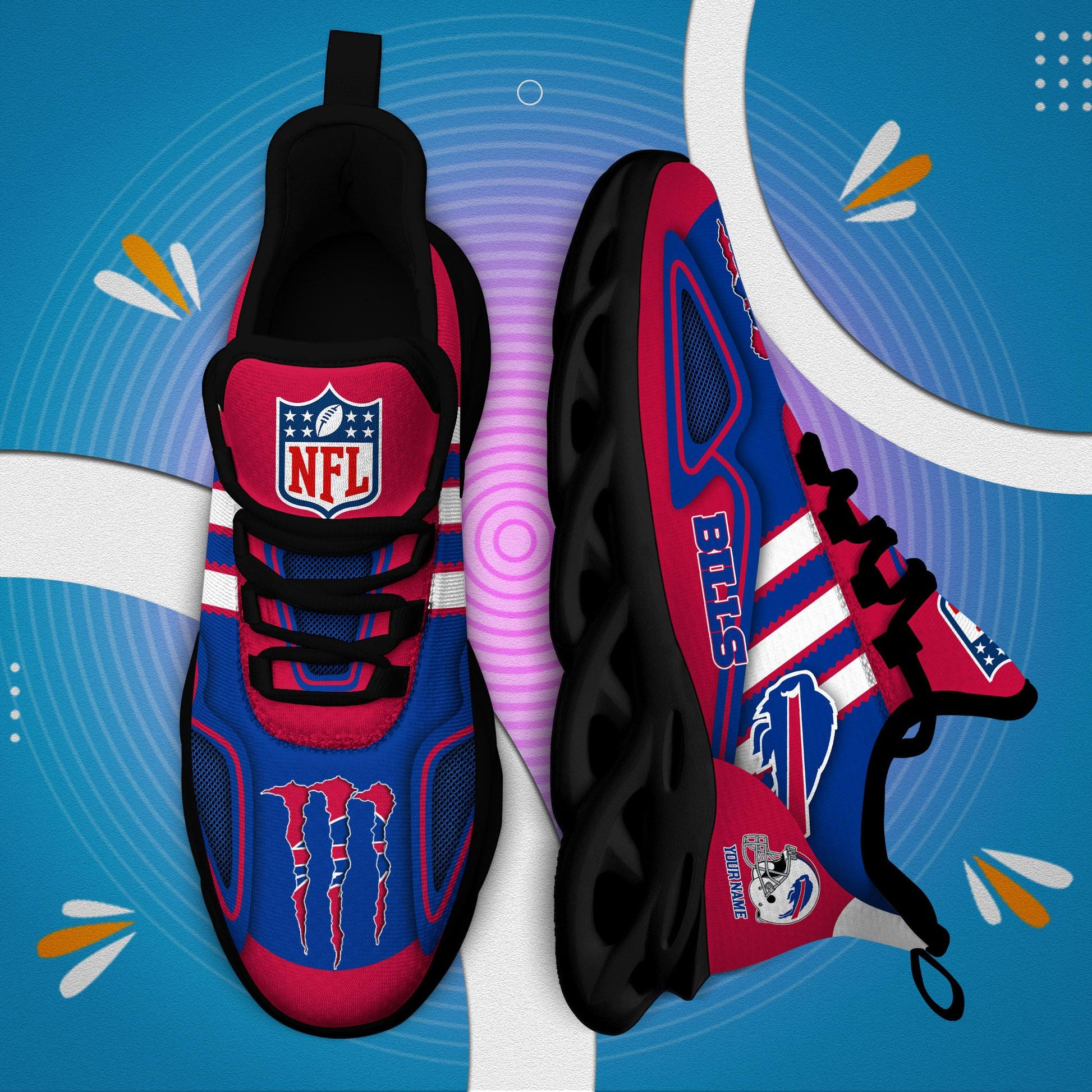 FoxnFish Buffalo Bills Max Soul Shoes Sneakers For Men And Women