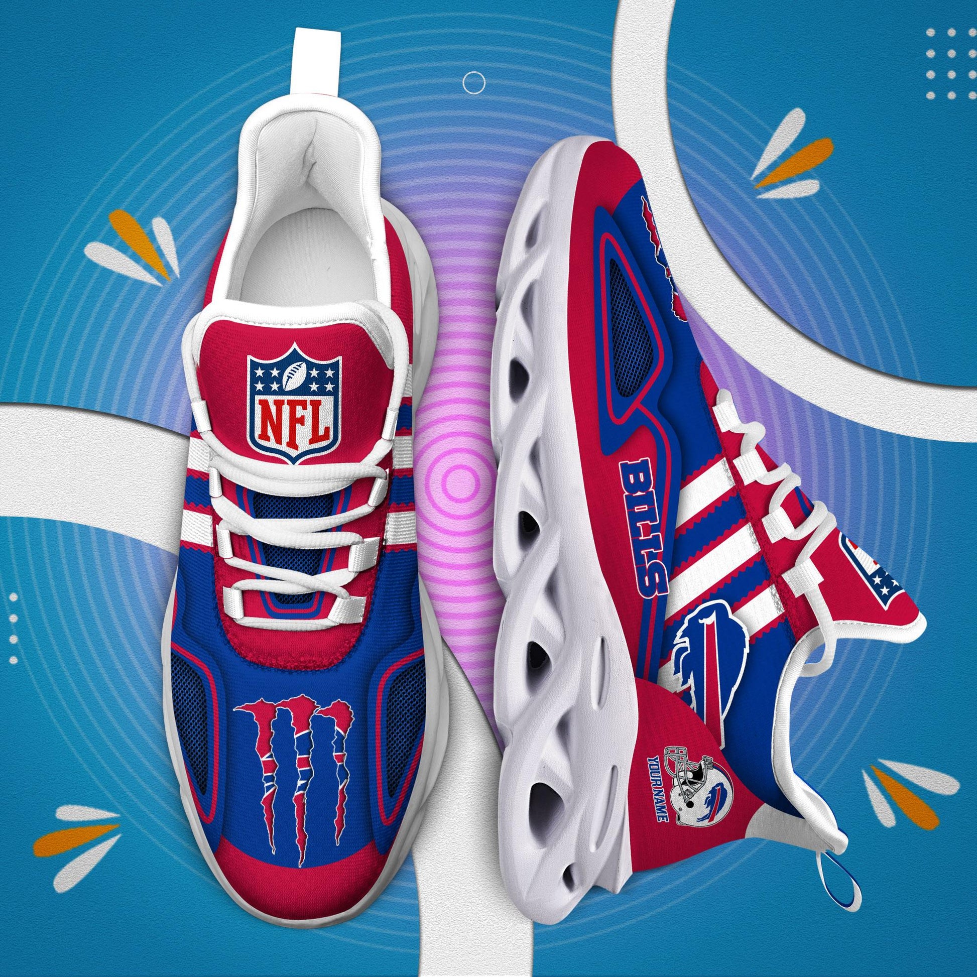 FoxnFish Buffalo Bills Max Soul Shoes Sneakers For Men And Women