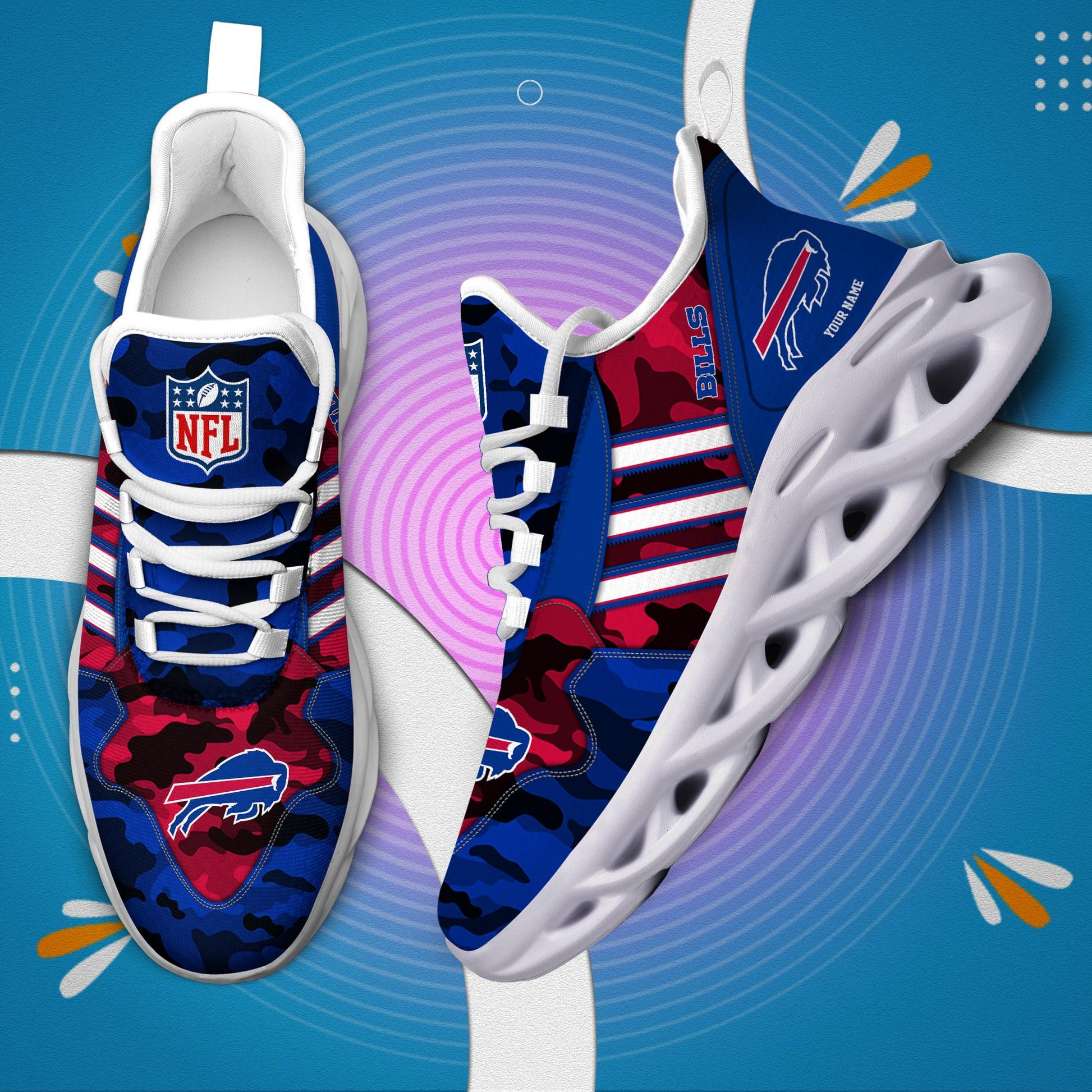 FoxnFish Buffalo Bills Max Soul Shoes Sneakers For Men And Women