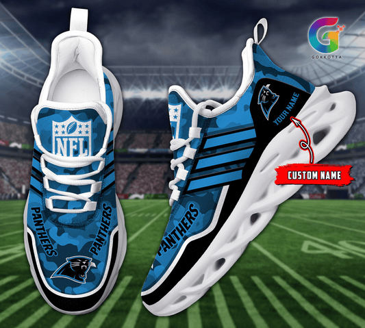 FoxnFish Carolina Panthers Max Soul Shoes Sneakers For Men And Women