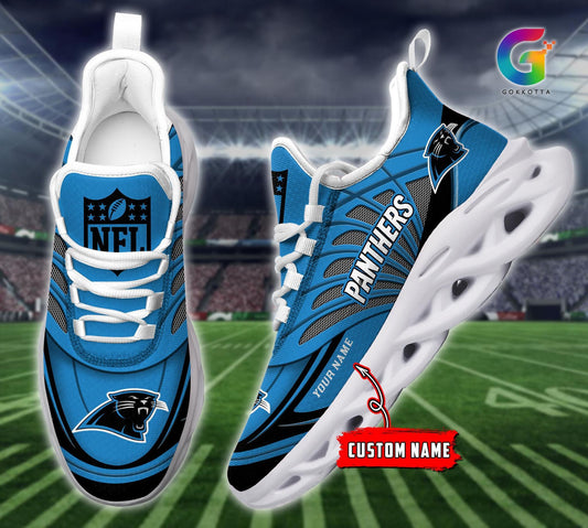 FoxnFish Carolina Panthers Max Soul Shoes Sneakers For Men And Women