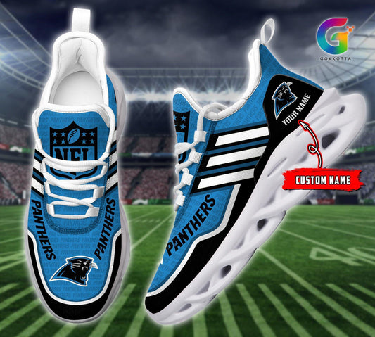 FoxnFish Carolina Panthers Max Soul Shoes Sneakers For Men And Women