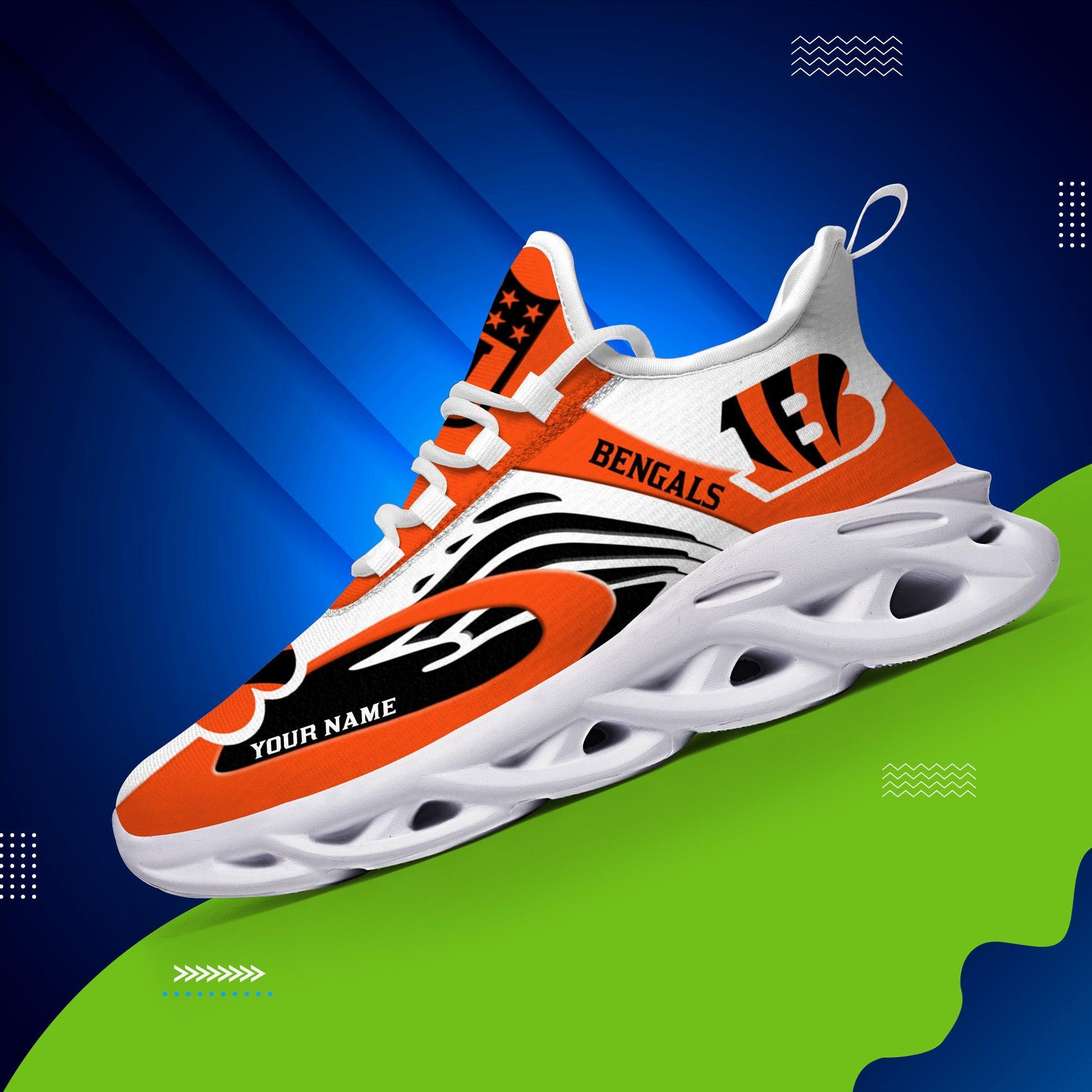 FoxnFish Cincinnati Bengals Max Soul Shoes Sneakers For Men And Women