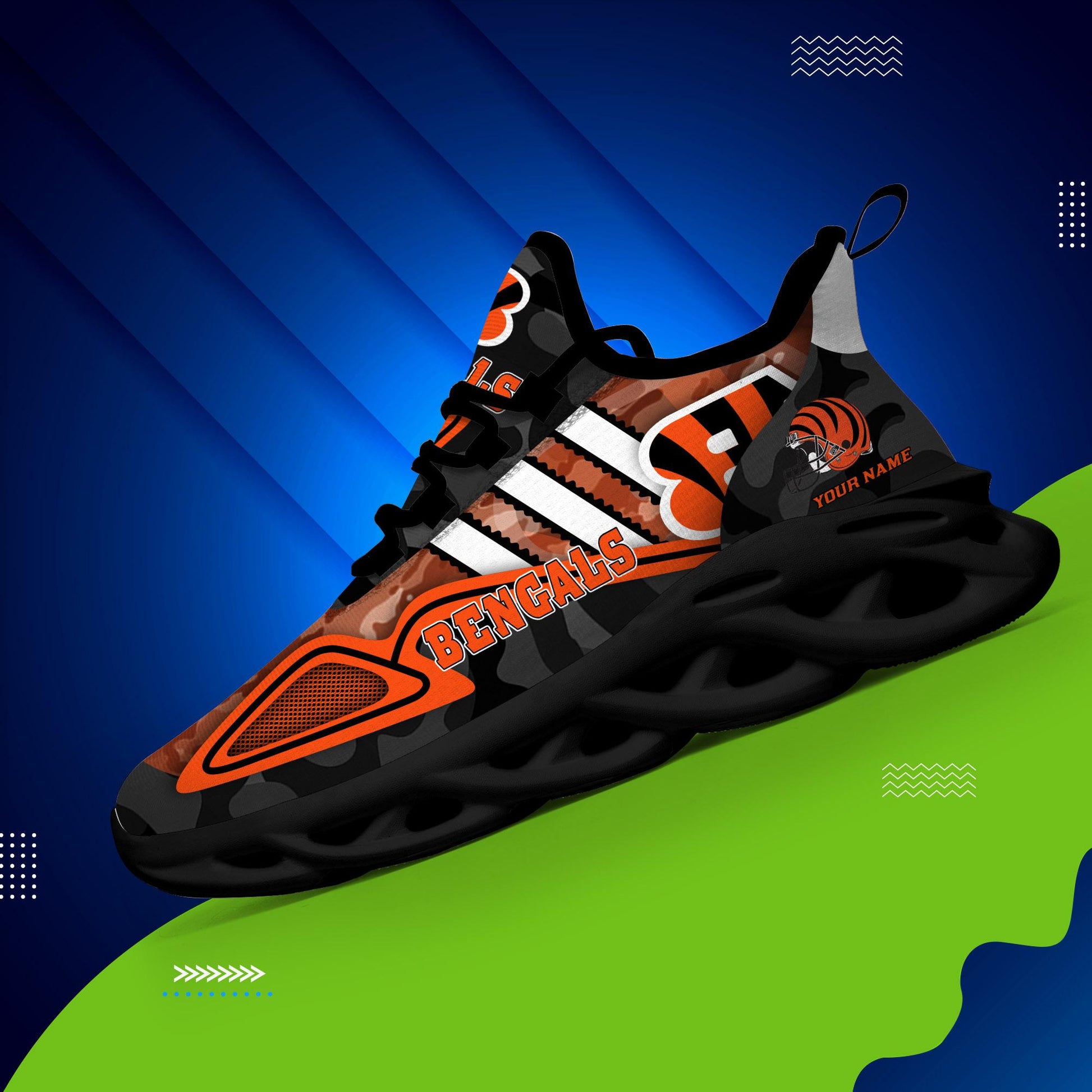 FoxnFish Cincinnati Bengals Max Soul Shoes Sneakers For Men And Women