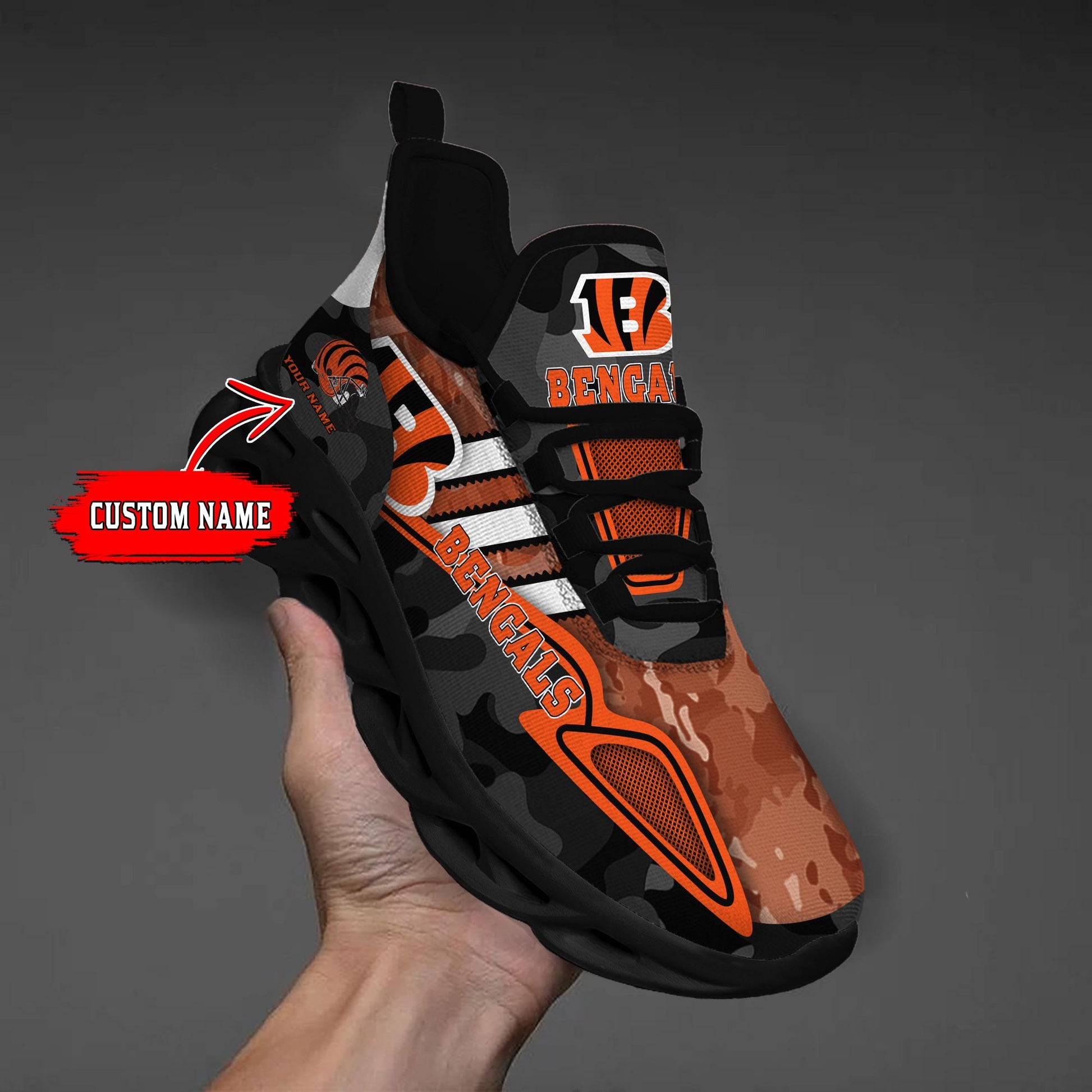 FoxnFish Cincinnati Bengals Max Soul Shoes Sneakers For Men And Women