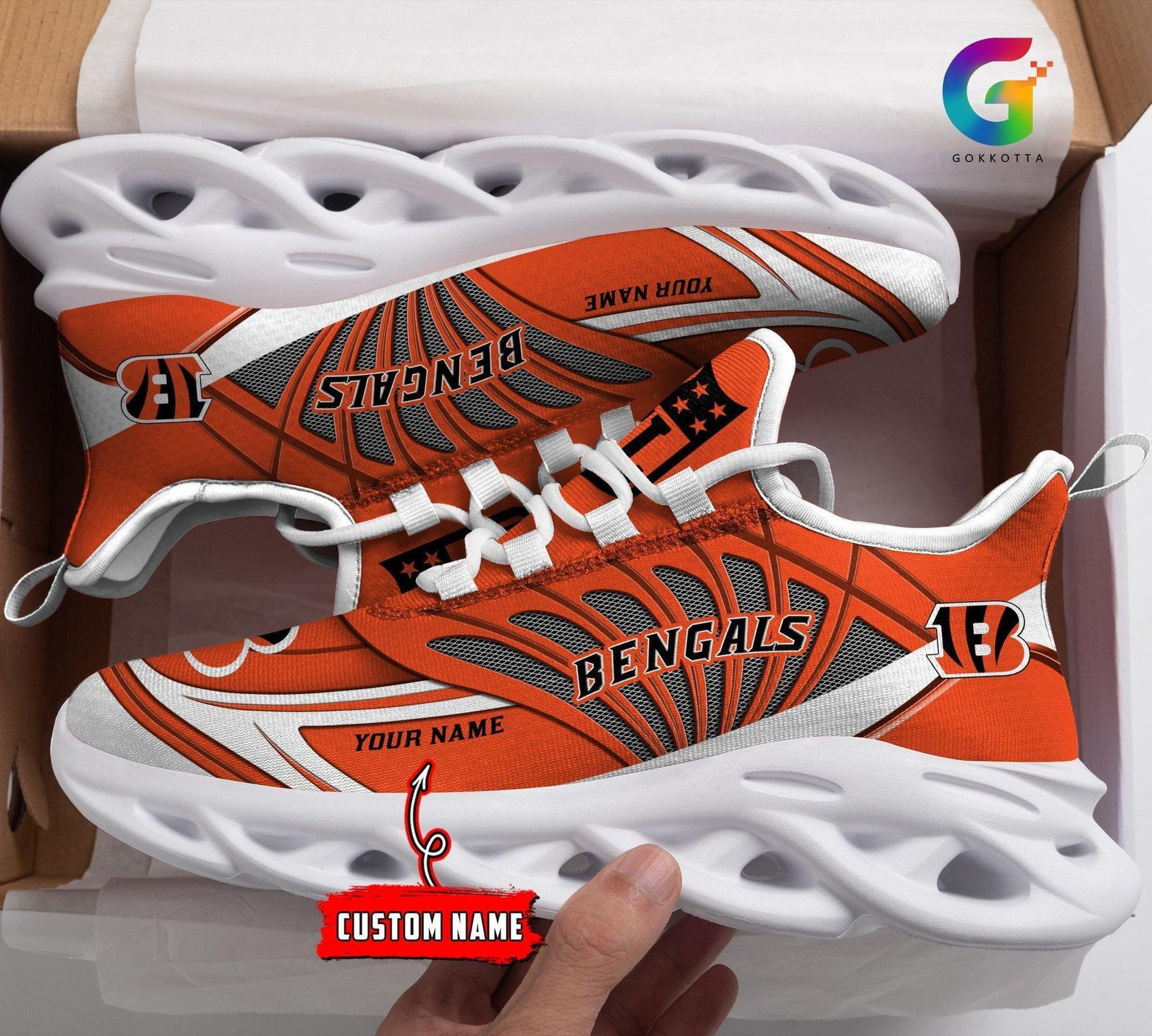 FoxnFish Cincinnati Bengals Max Soul Shoes Sneakers For Men And Women