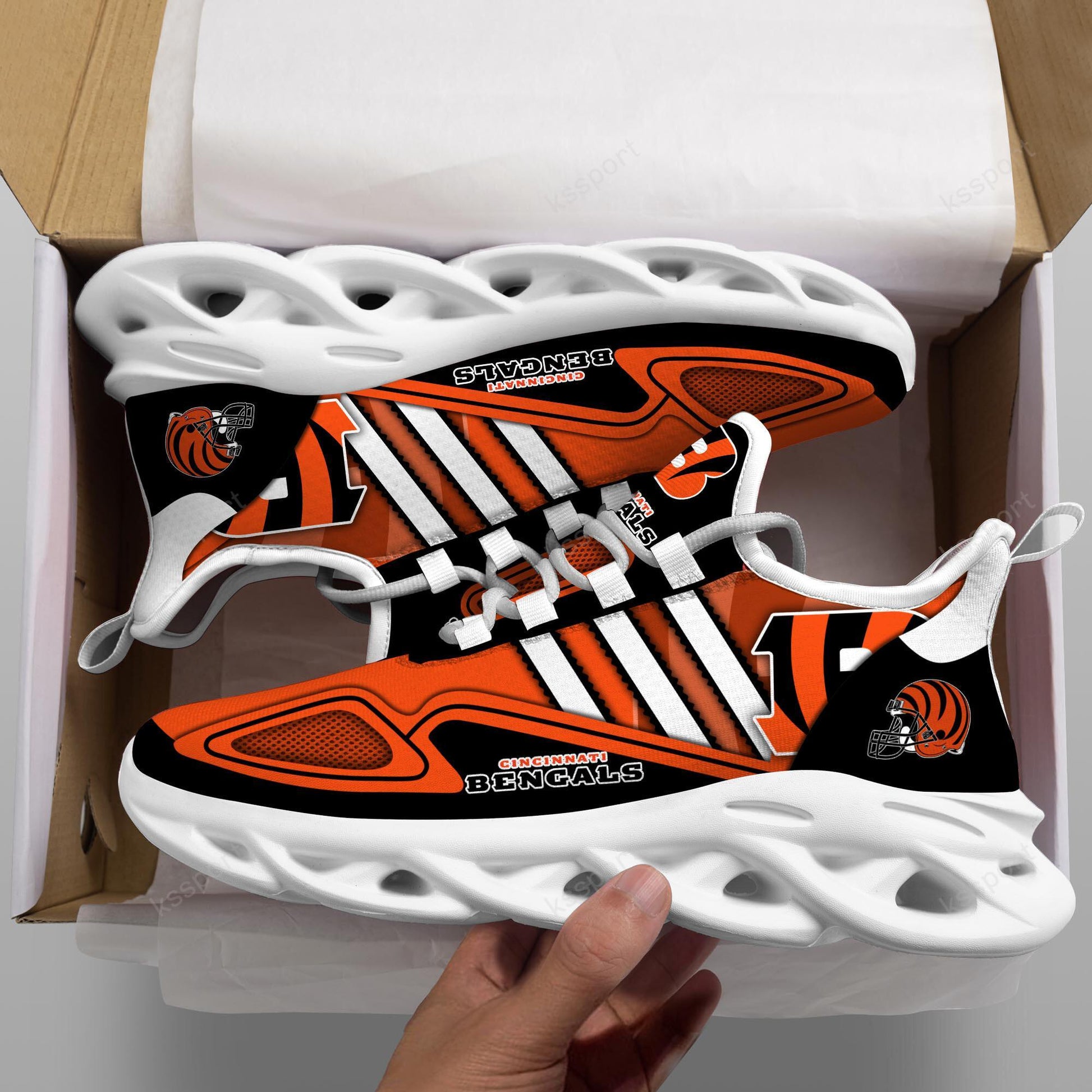 FoxnFish Cincinnati Bengals Max Soul Shoes Sneakers For Men And Women