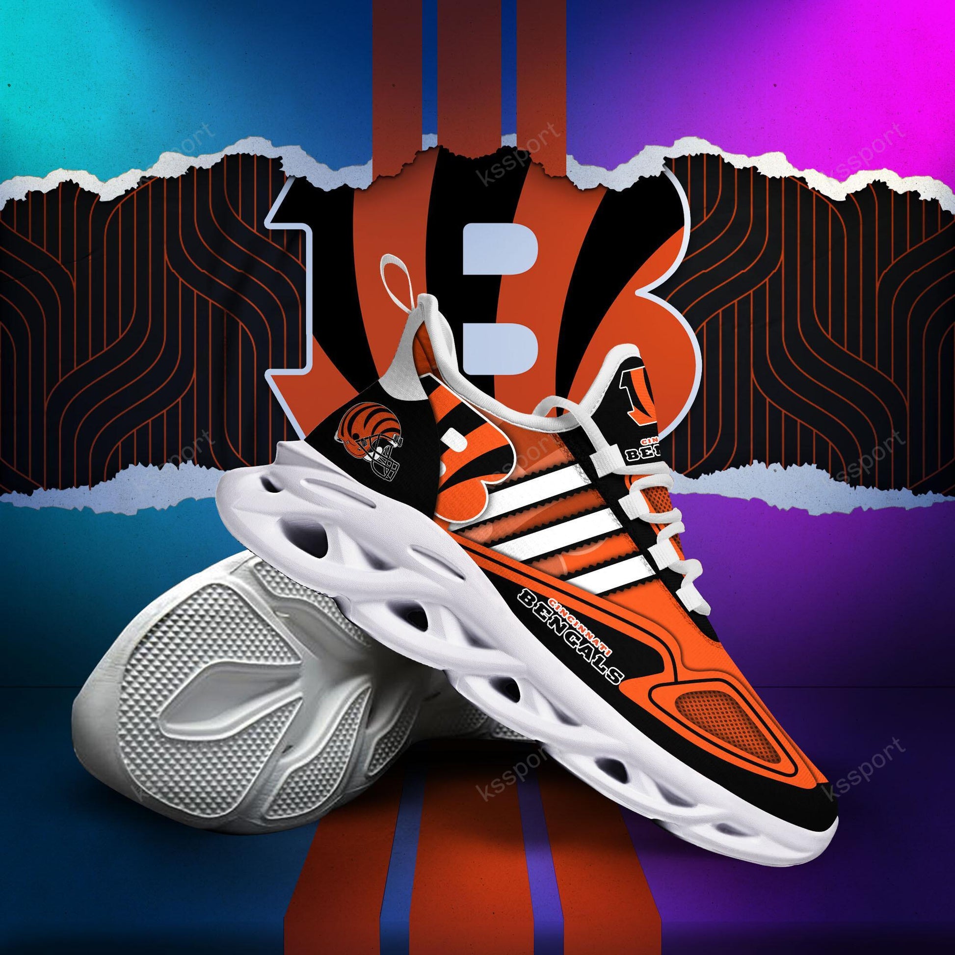 FoxnFish Cincinnati Bengals Max Soul Shoes Sneakers For Men And Women