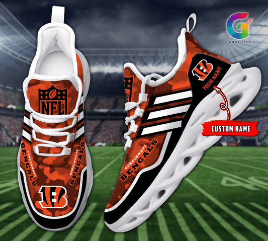 FoxnFish Cincinnati Bengals Max Soul Shoes Sneakers For Men And Women