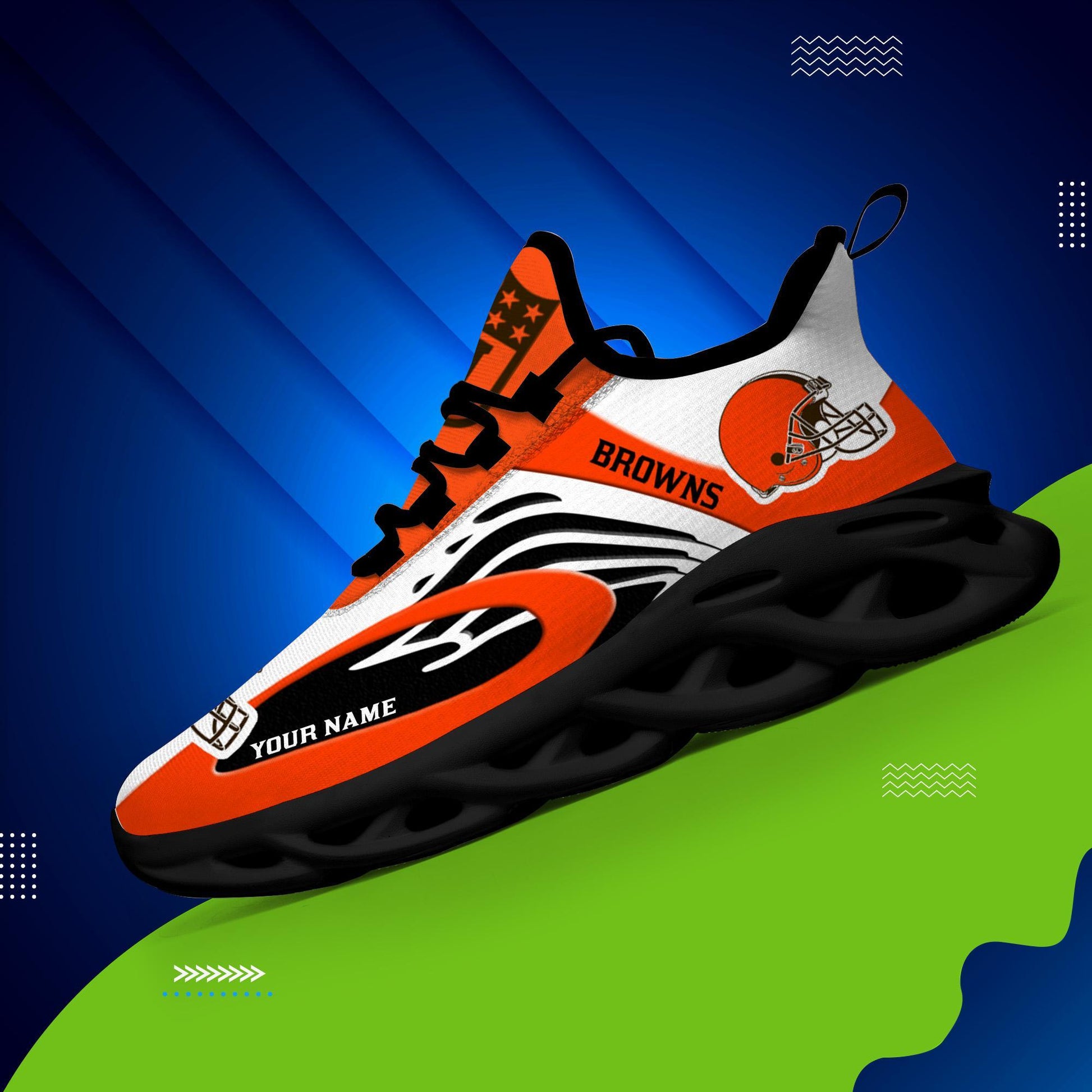 FoxnFish Cleveland Browns Max Soul Shoes Sneakers For Men And Women