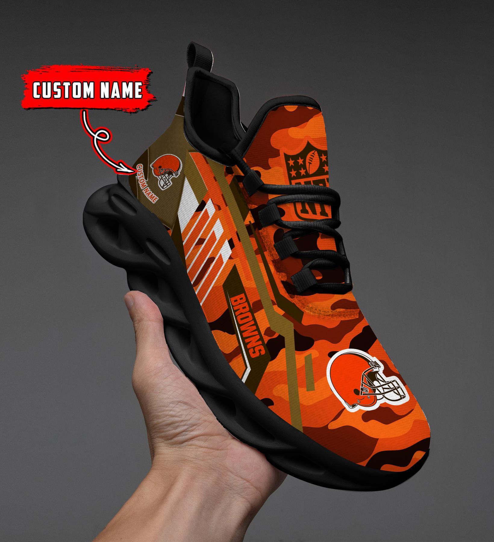 FoxnFish Cleveland Browns Max Soul Shoes Sneakers For Men And Women