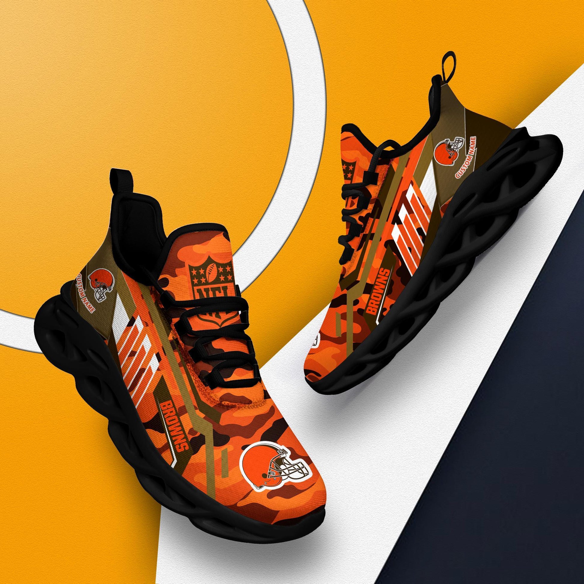 FoxnFish Cleveland Browns Max Soul Shoes Sneakers For Men And Women