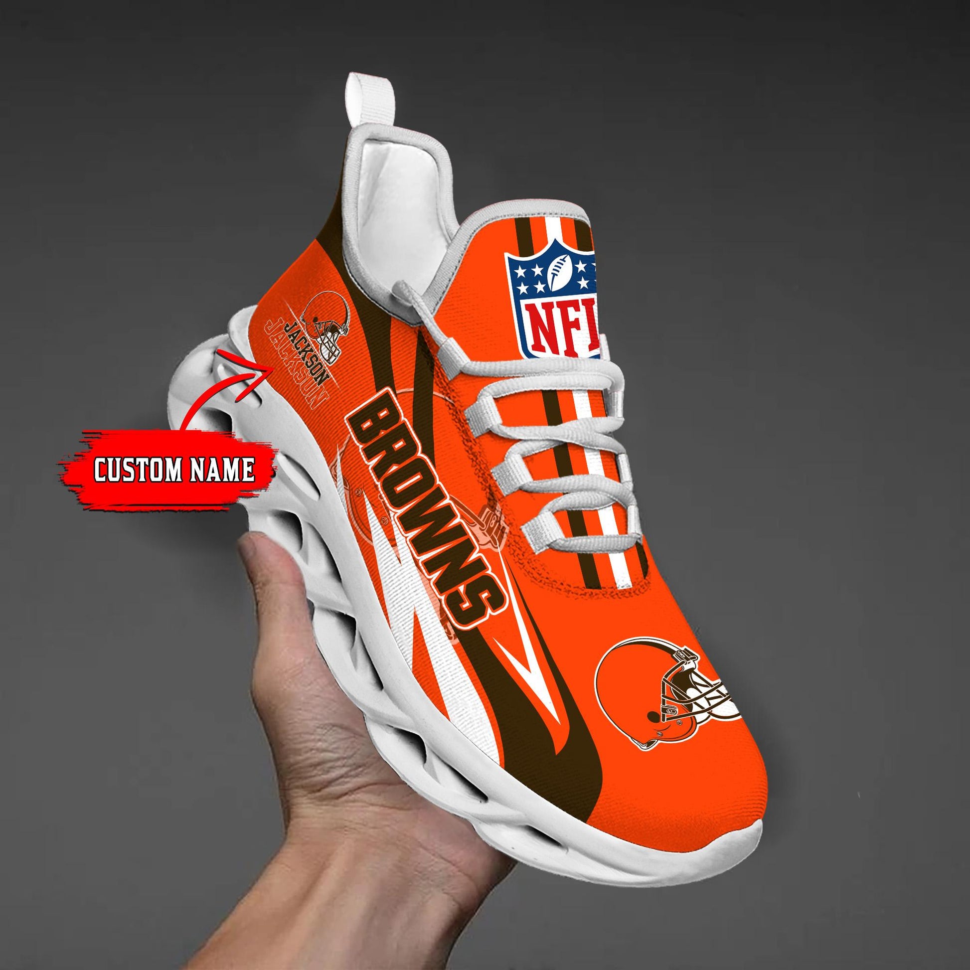 FoxnFish Cleveland Browns Max Soul Shoes Sneakers For Men And Women