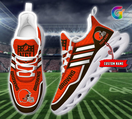 FoxnFish Cleveland Browns Max Soul Shoes Sneakers For Men And Women