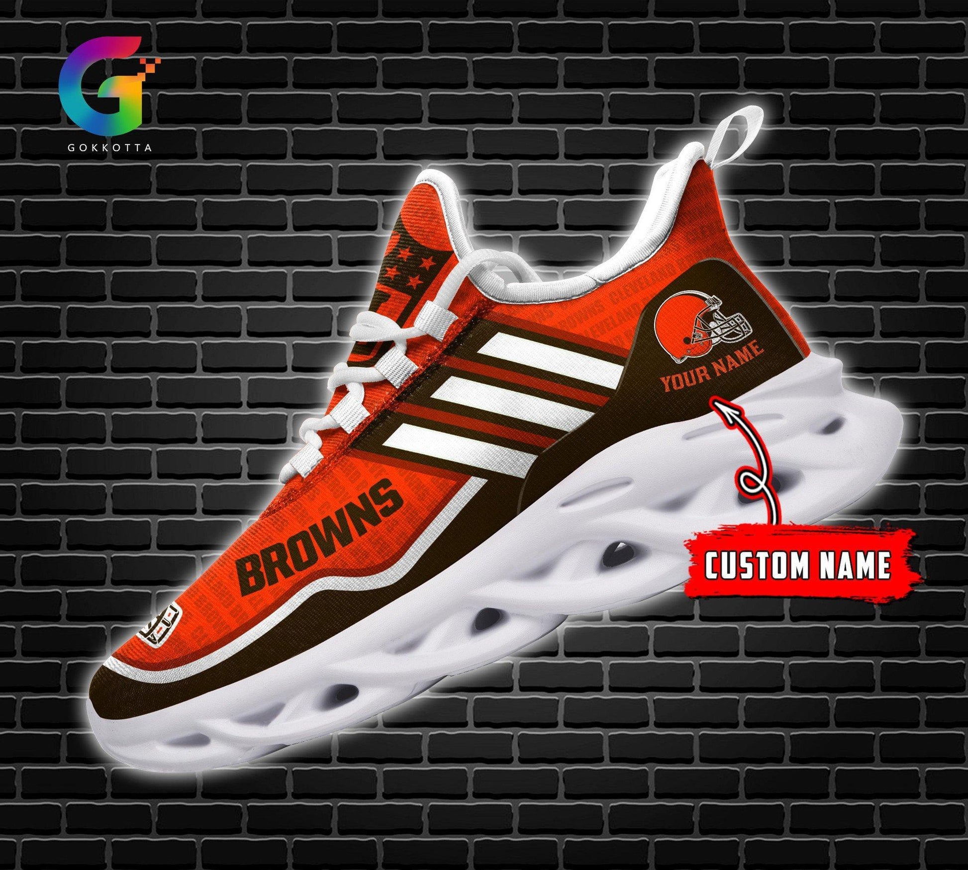 FoxnFish Cleveland Browns Max Soul Shoes Sneakers For Men And Women