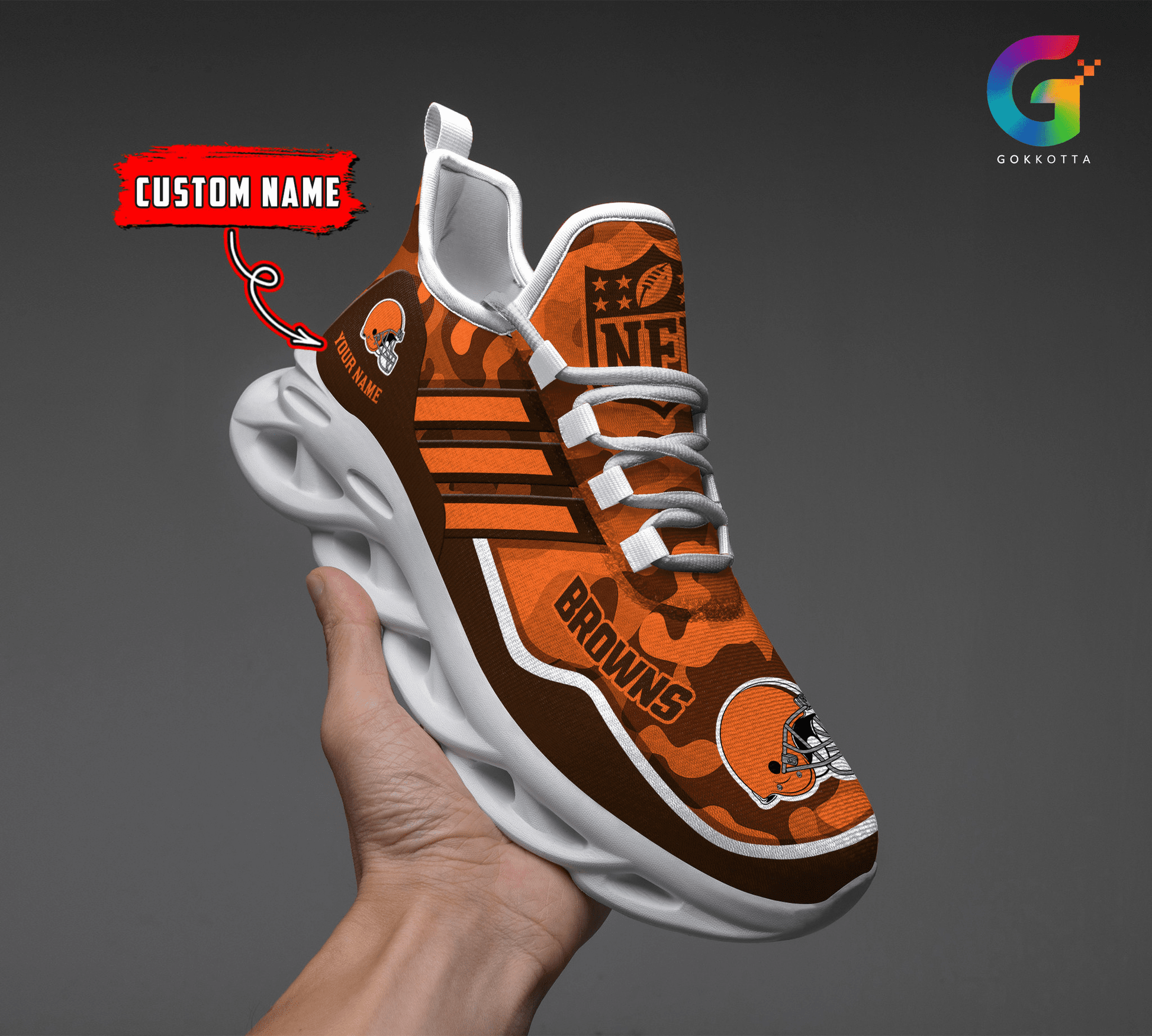 FoxnFish Cleveland Browns Max Soul Shoes Sneakers For Men And Women