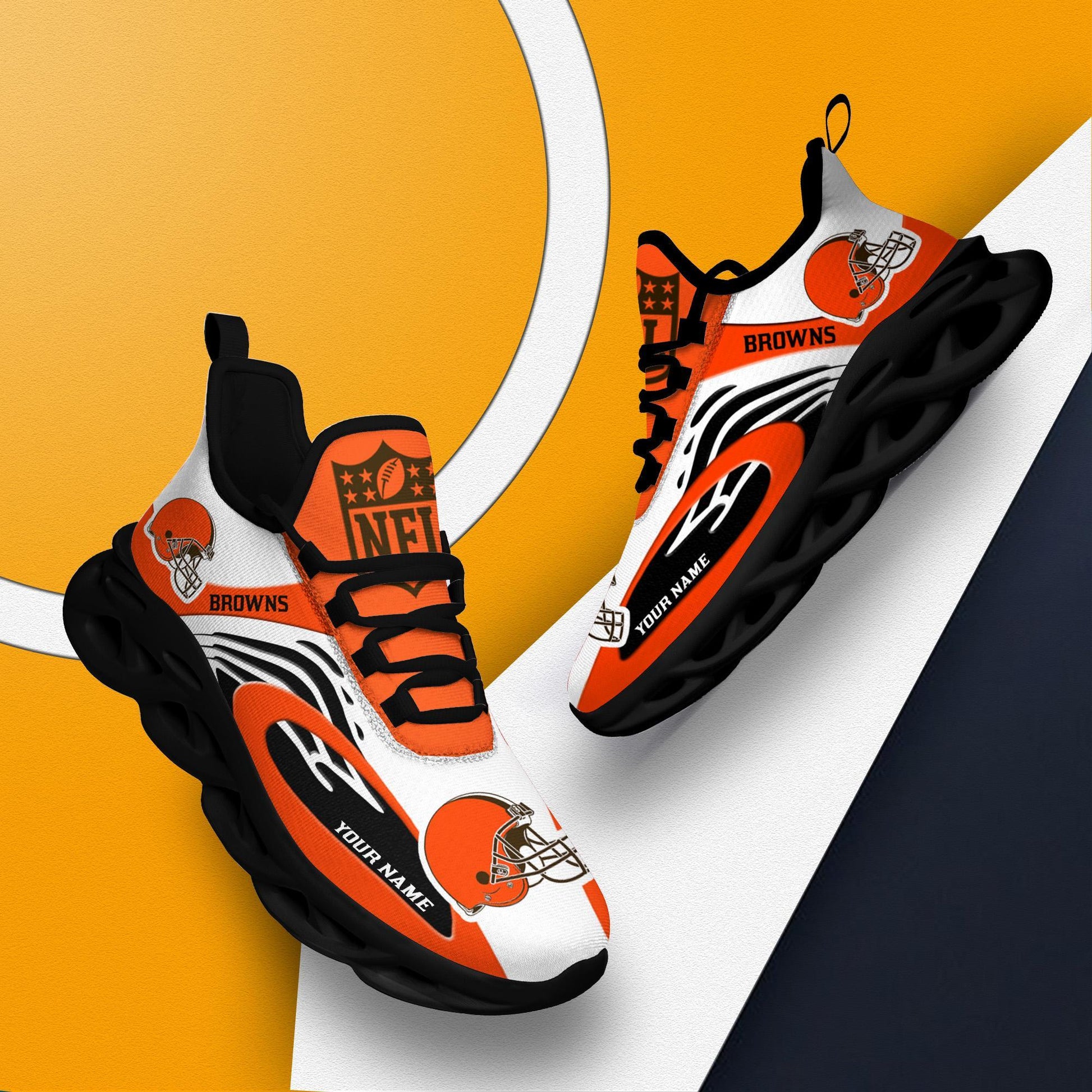 FoxnFish Cleveland Browns Max Soul Shoes Sneakers For Men And Women