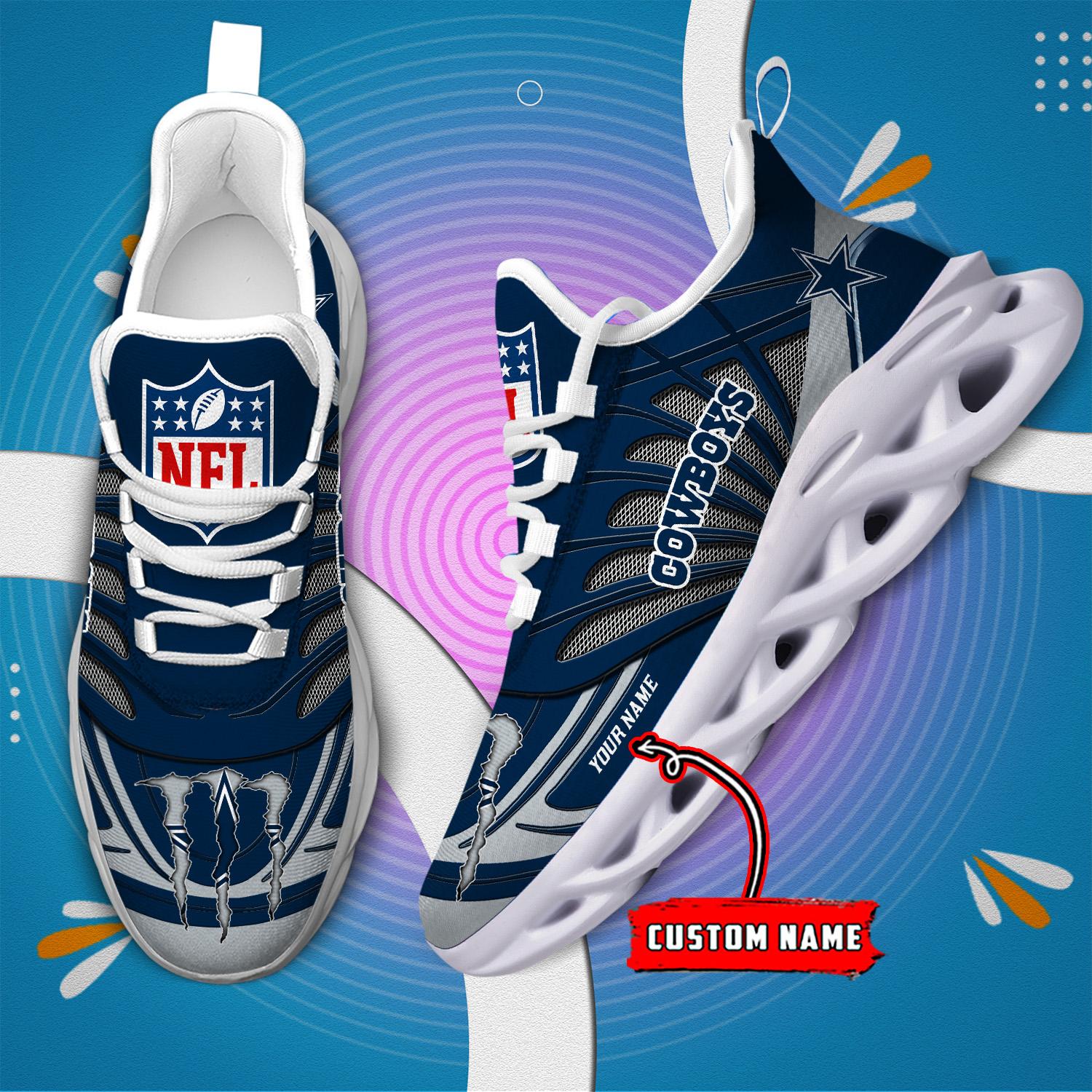 FoxnFish Dallas Cowboys Max Soul Shoes Sneakers For Men And Women