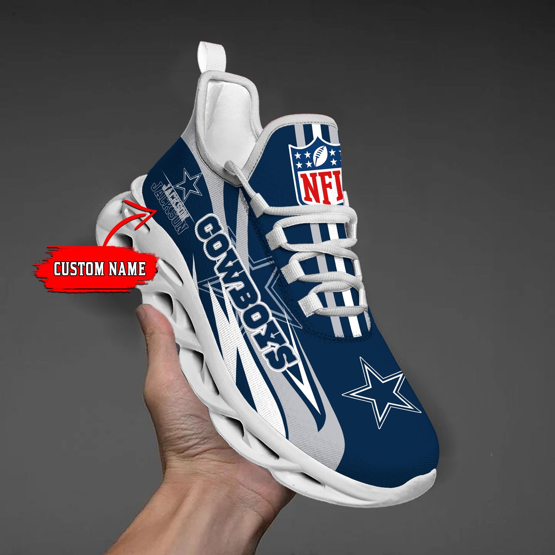 FoxnFish Dallas Cowboys Max Soul Shoes Sneakers For Men And Women