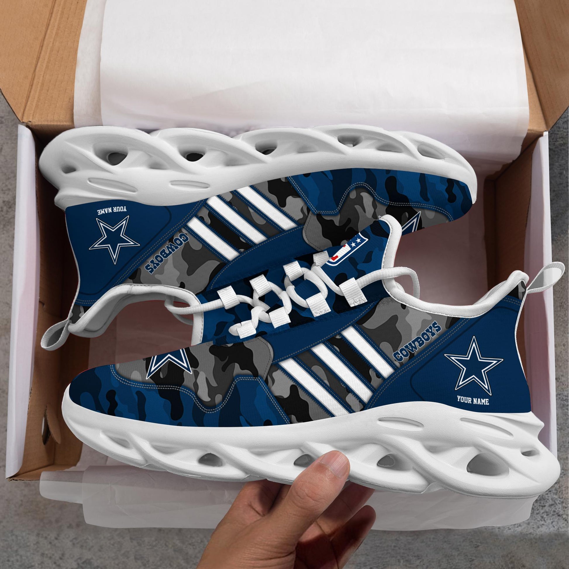 FoxnFish Dallas Cowboys Max Soul Shoes Sneakers For Men And Women