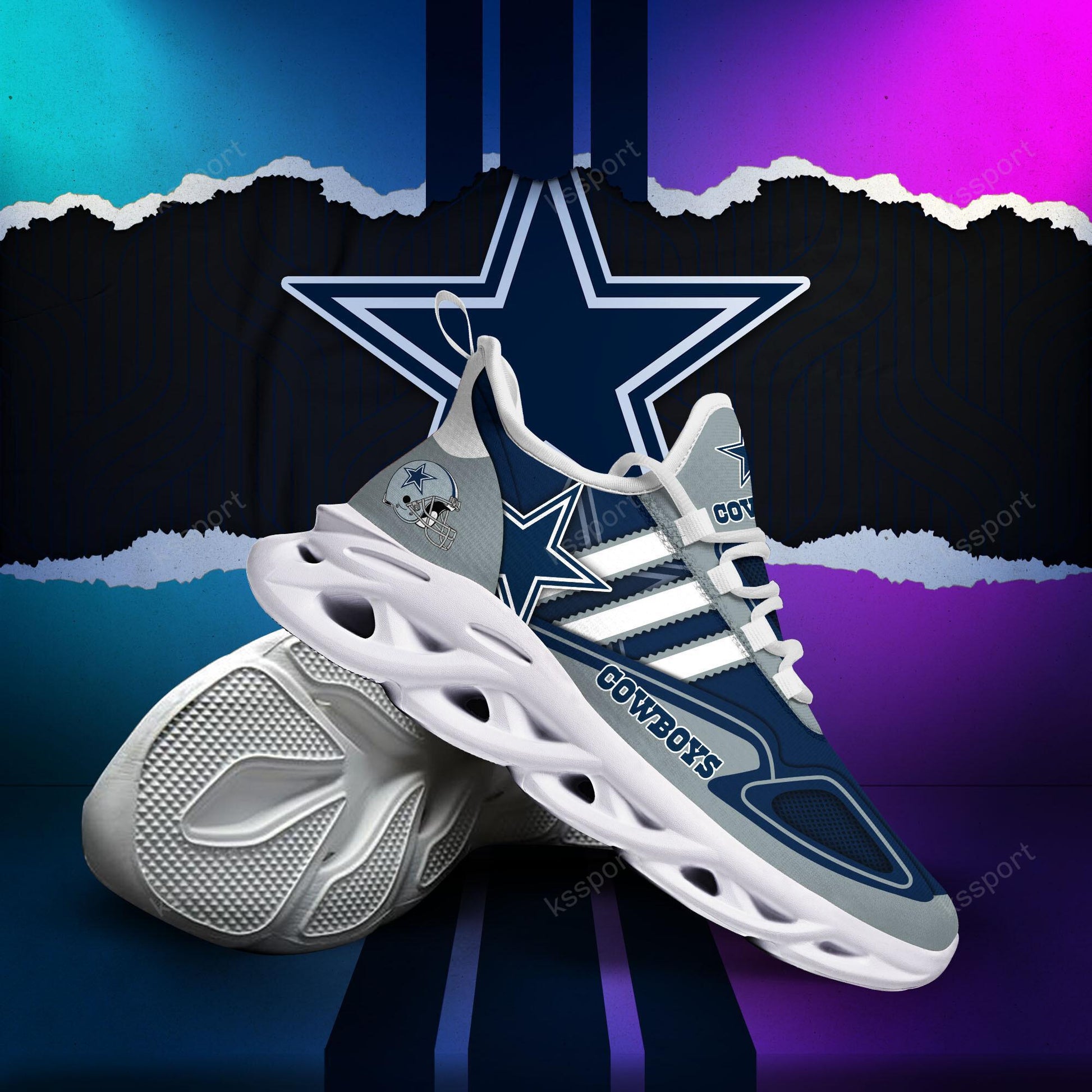 FoxnFish Dallas Cowboys Max Soul Shoes Sneakers For Men And Women