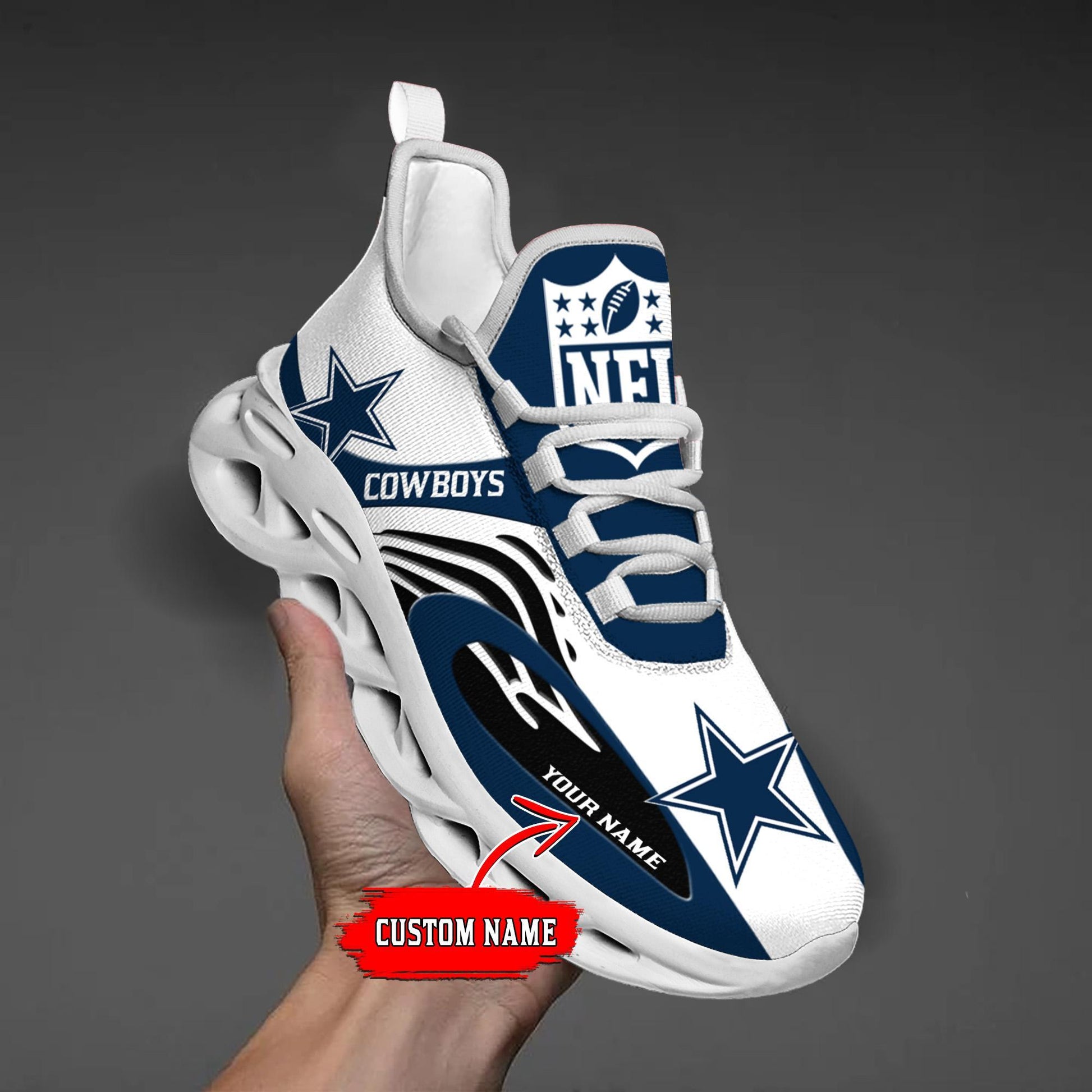 FoxnFish Dallas Cowboys Max Soul Shoes Sneakers For Men And Women