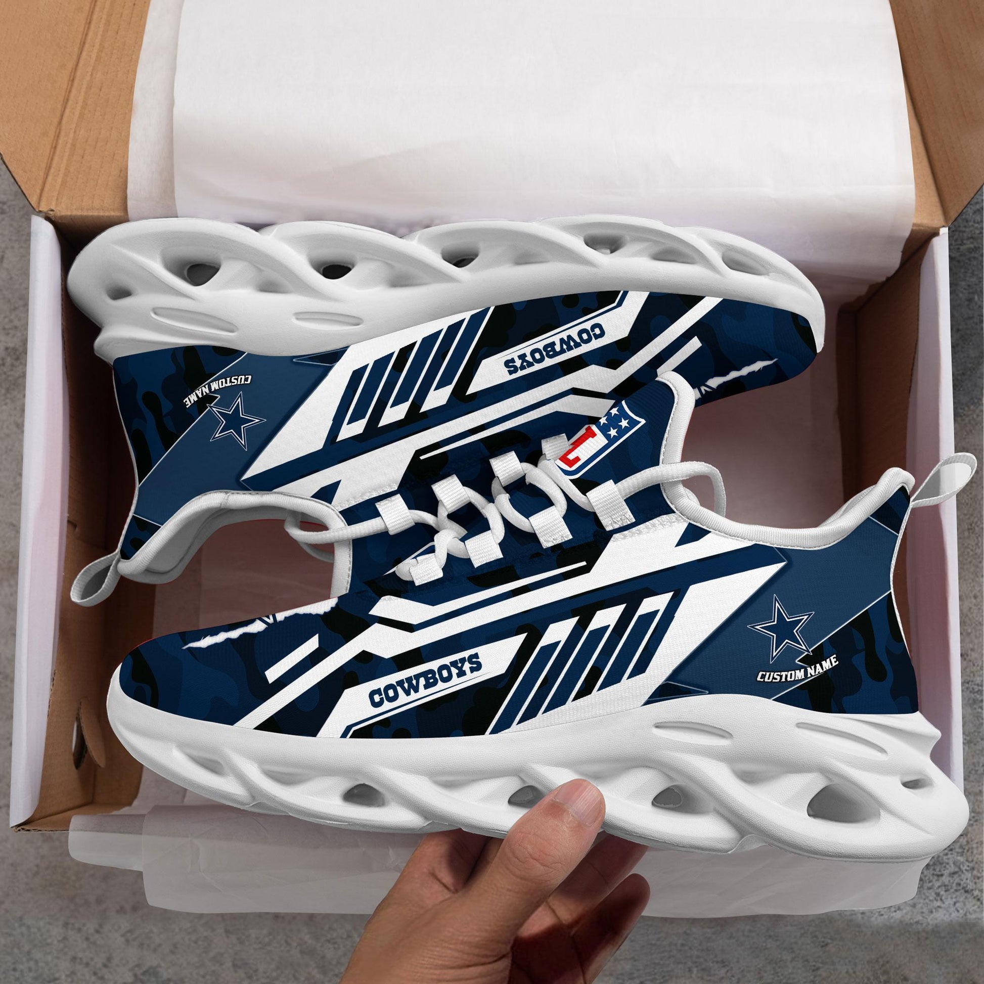 FoxnFish Dallas Cowboys Max Soul Shoes Sneakers For Men And Women