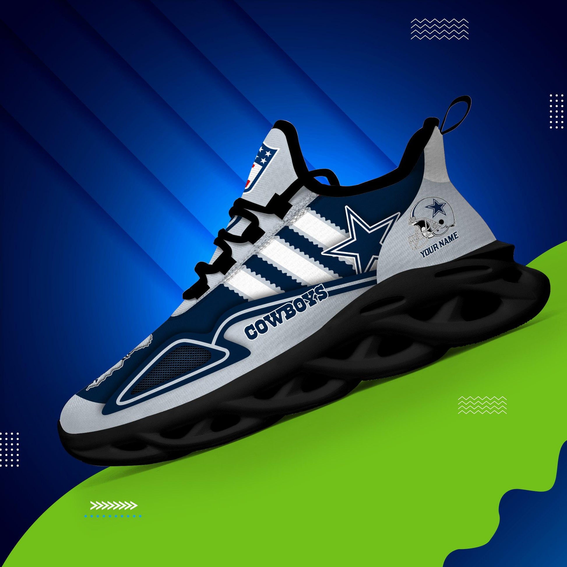 FoxnFish Dallas Cowboys Max Soul Shoes Sneakers For Men And Women