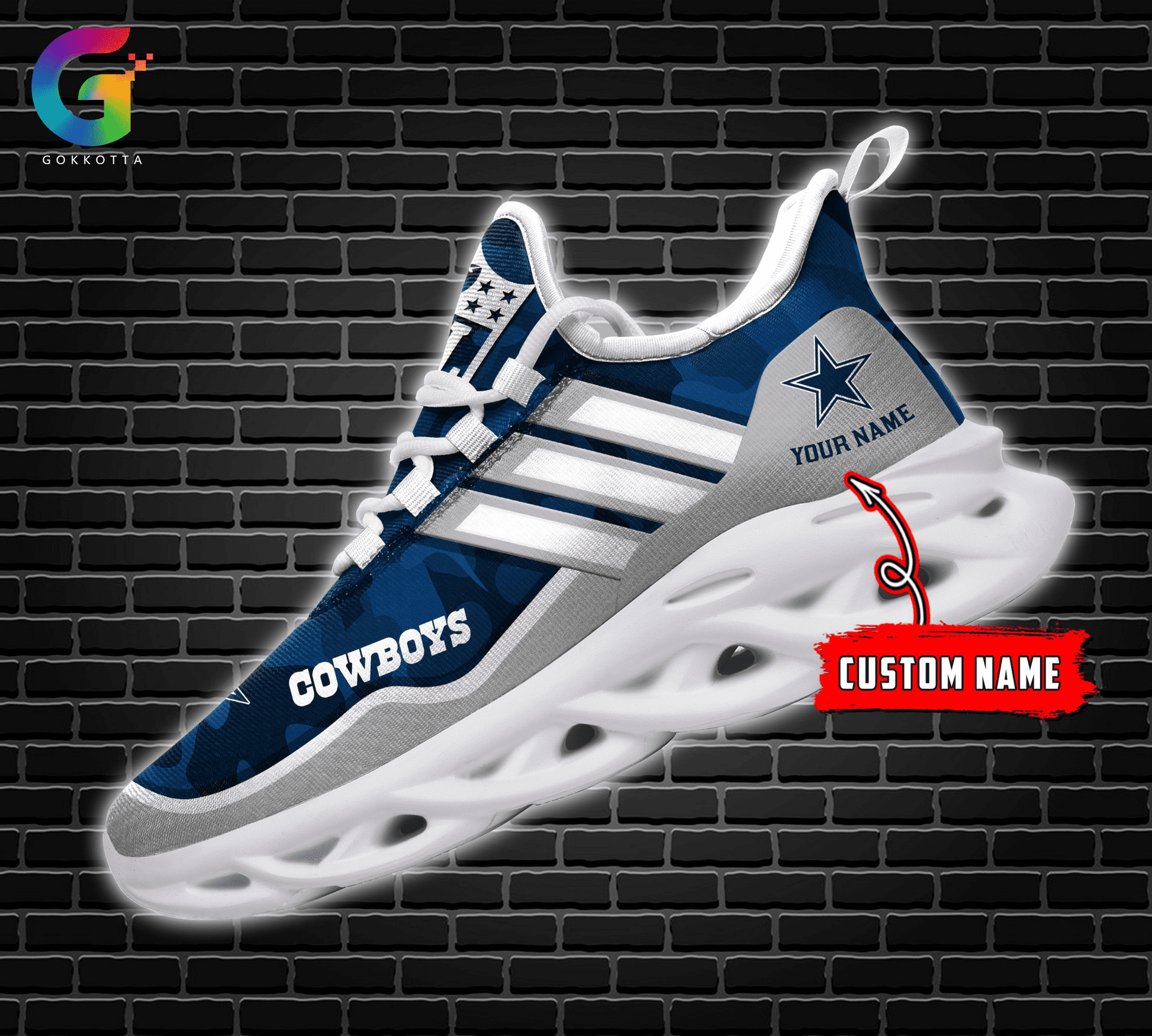 FoxnFish Dallas Cowboys Max Soul Shoes Sneakers For Men And Women