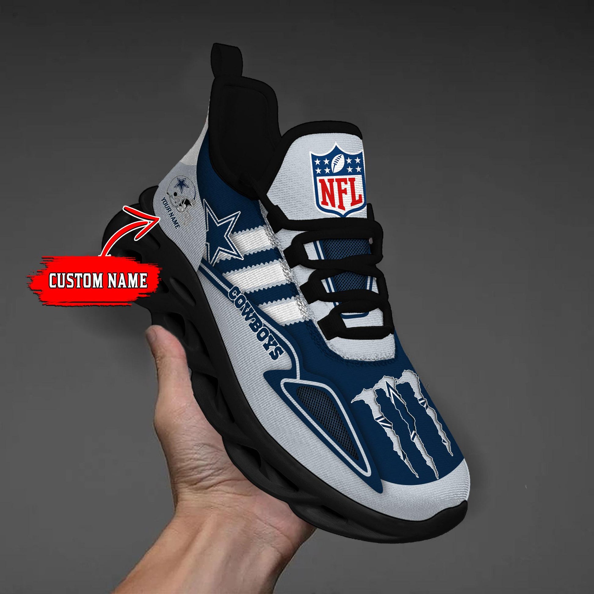 FoxnFish Dallas Cowboys Max Soul Shoes Sneakers For Men And Women